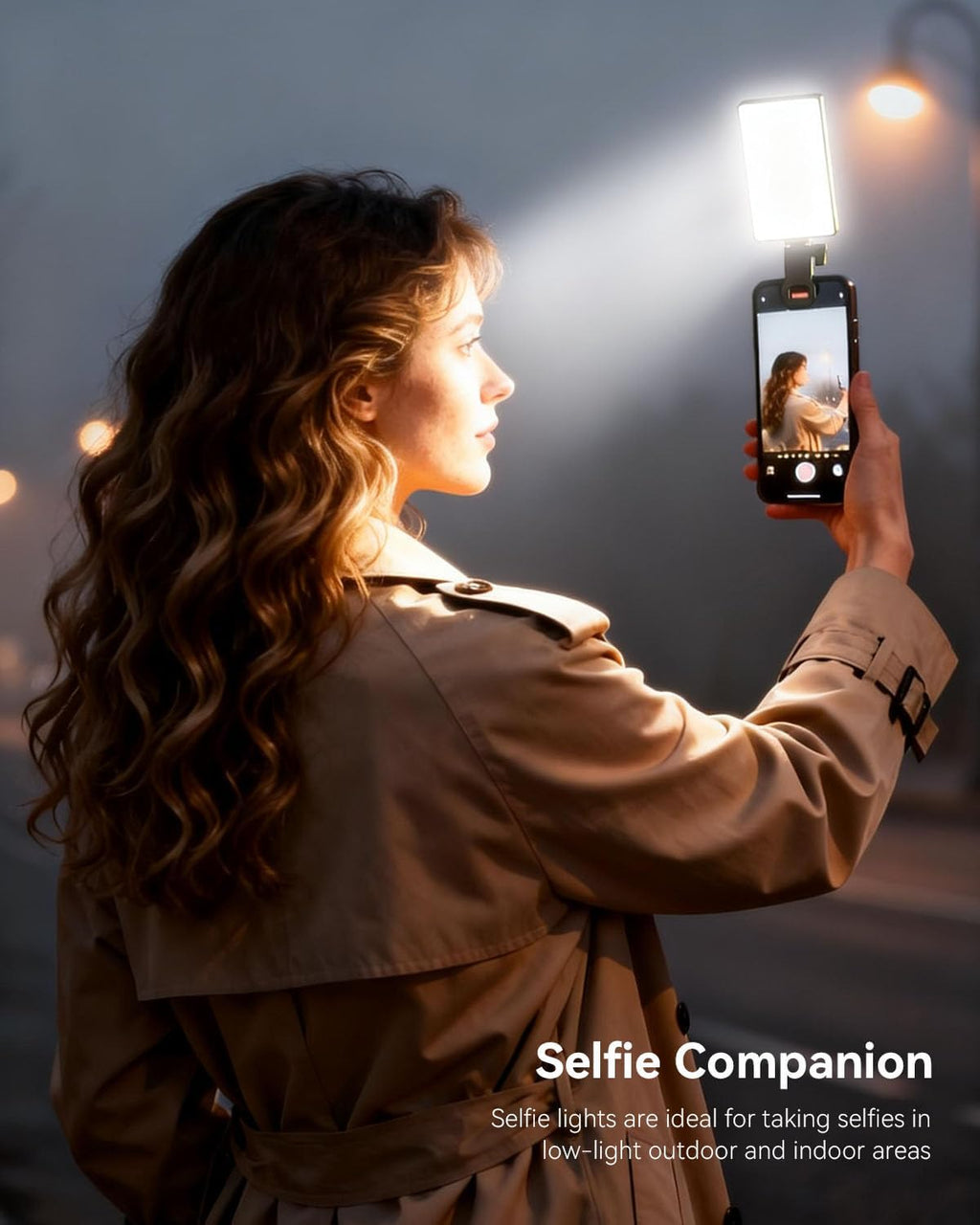Selfie Light Ring Light for Phone: 90 LED Rechargeable iPhone Fill Lights, Ring Light for Camera Picture, Makeup Photo, Video Conferences, Laptop Use, Zoom Meetings, TikTok, Vlog Photography