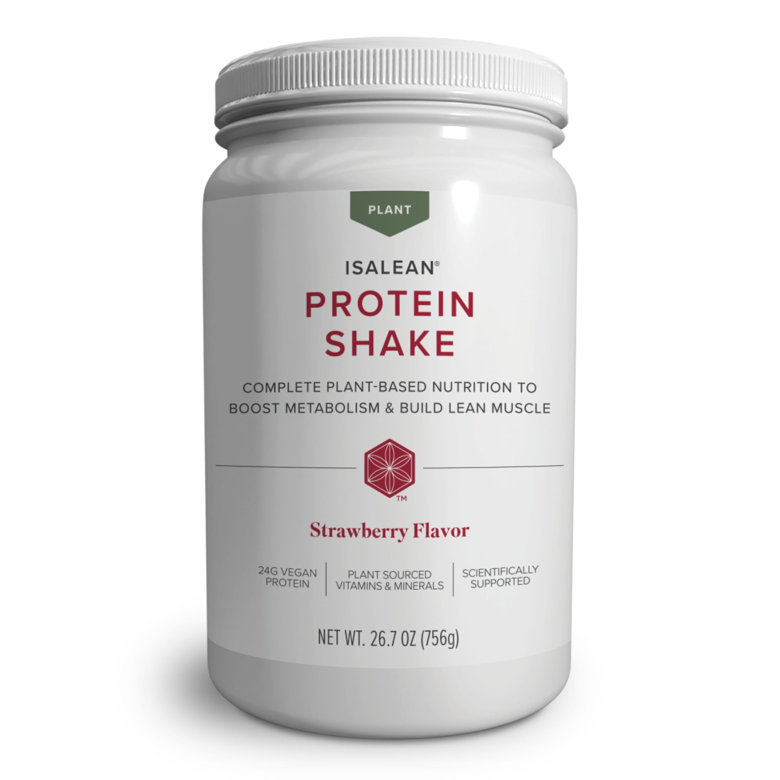 Isagenix IsaLean, 24g Plant-Based Protein, Rich Chocolate, 27.2 oz