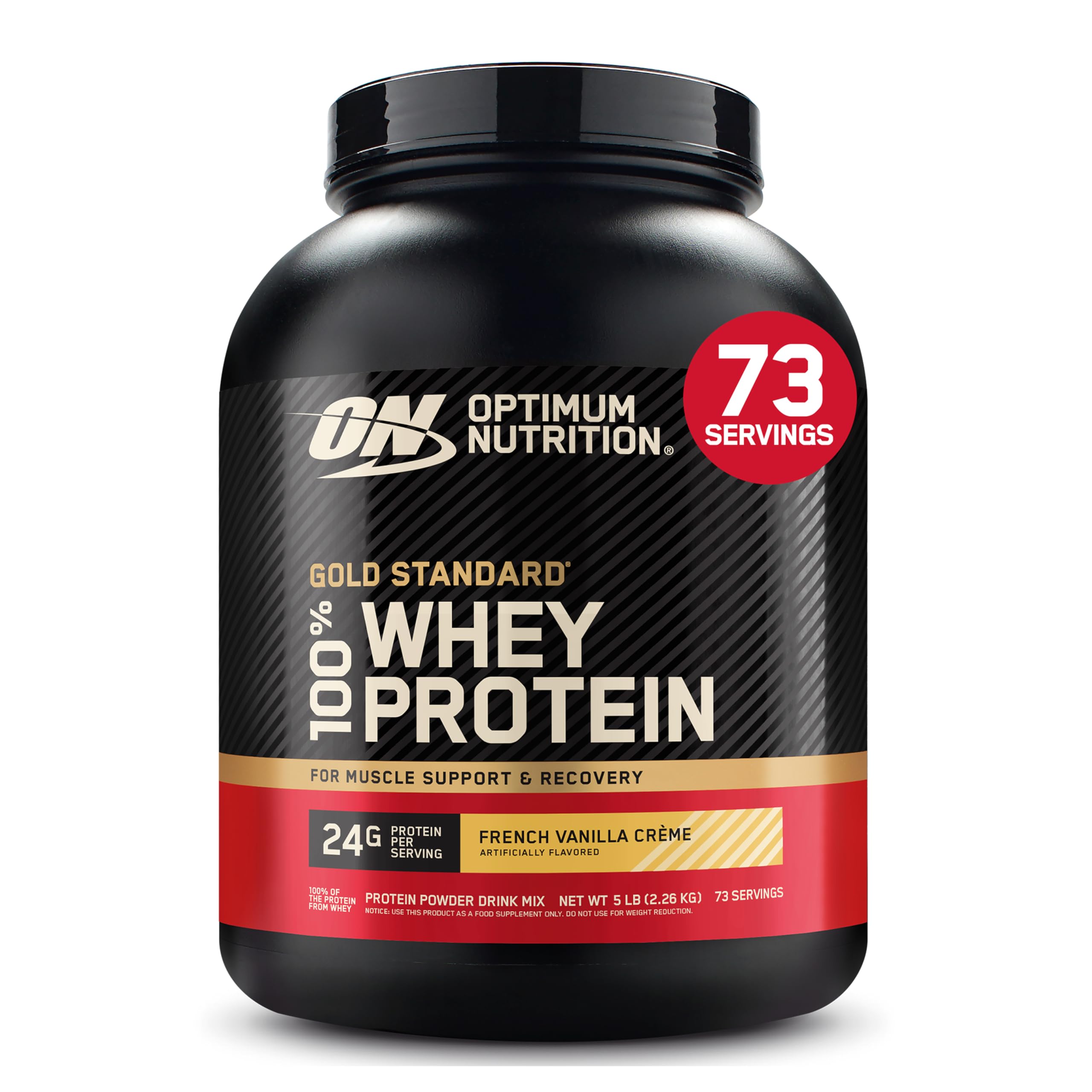 Optimum Nutrition Gold Standard Whey Protein, Double Rich Chocolate, 2 LB