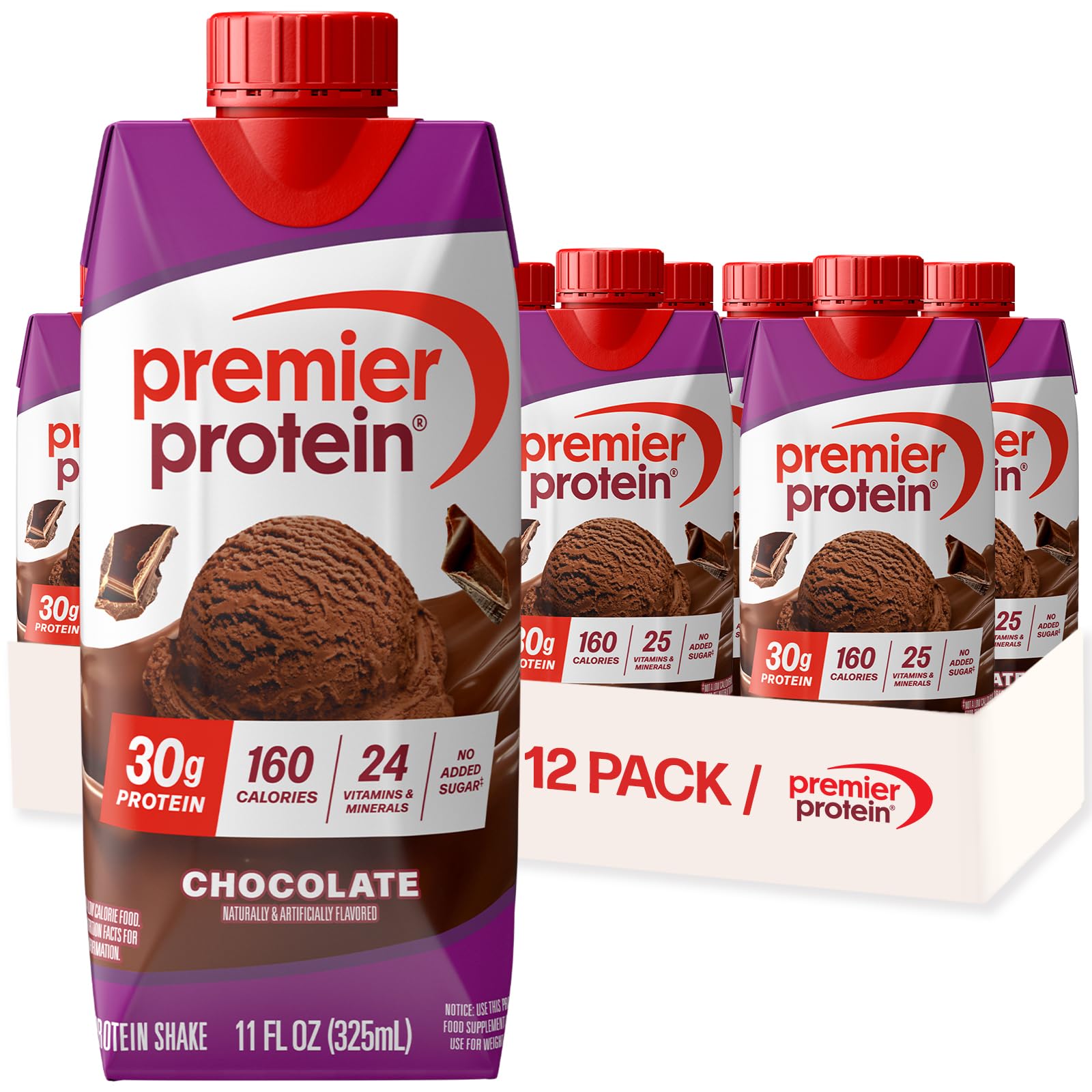 Premier Protein Shake, Liquid, Chocolate Peanut Butter, 30g Protein, Bottle, Gluten Free, 11 fl oz, 12 Pack