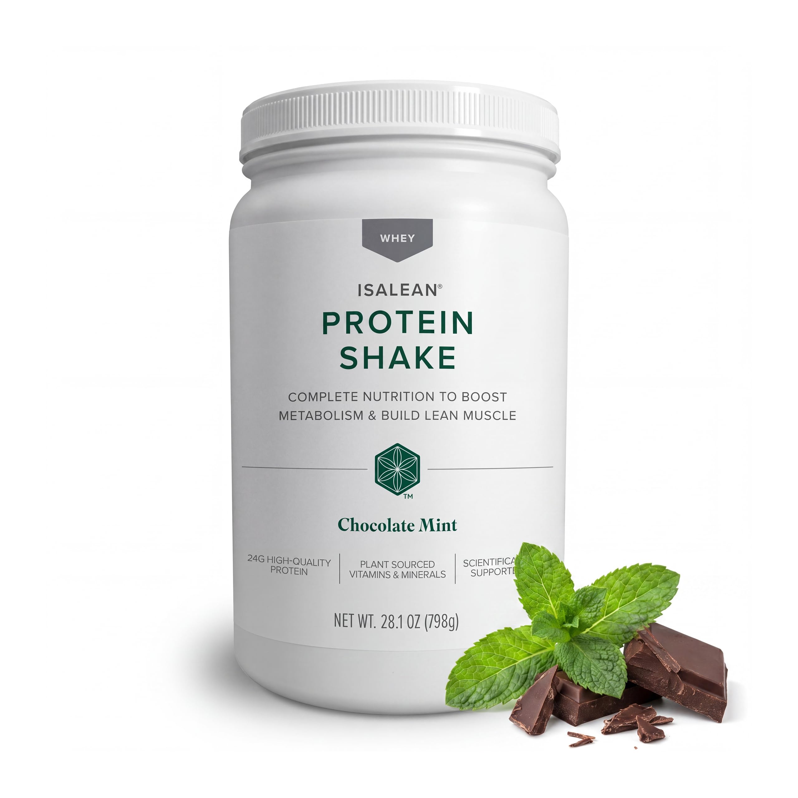 Isagenix IsaLean, 24g Protein Shake, Creamy Chocolate, 28.1 oz