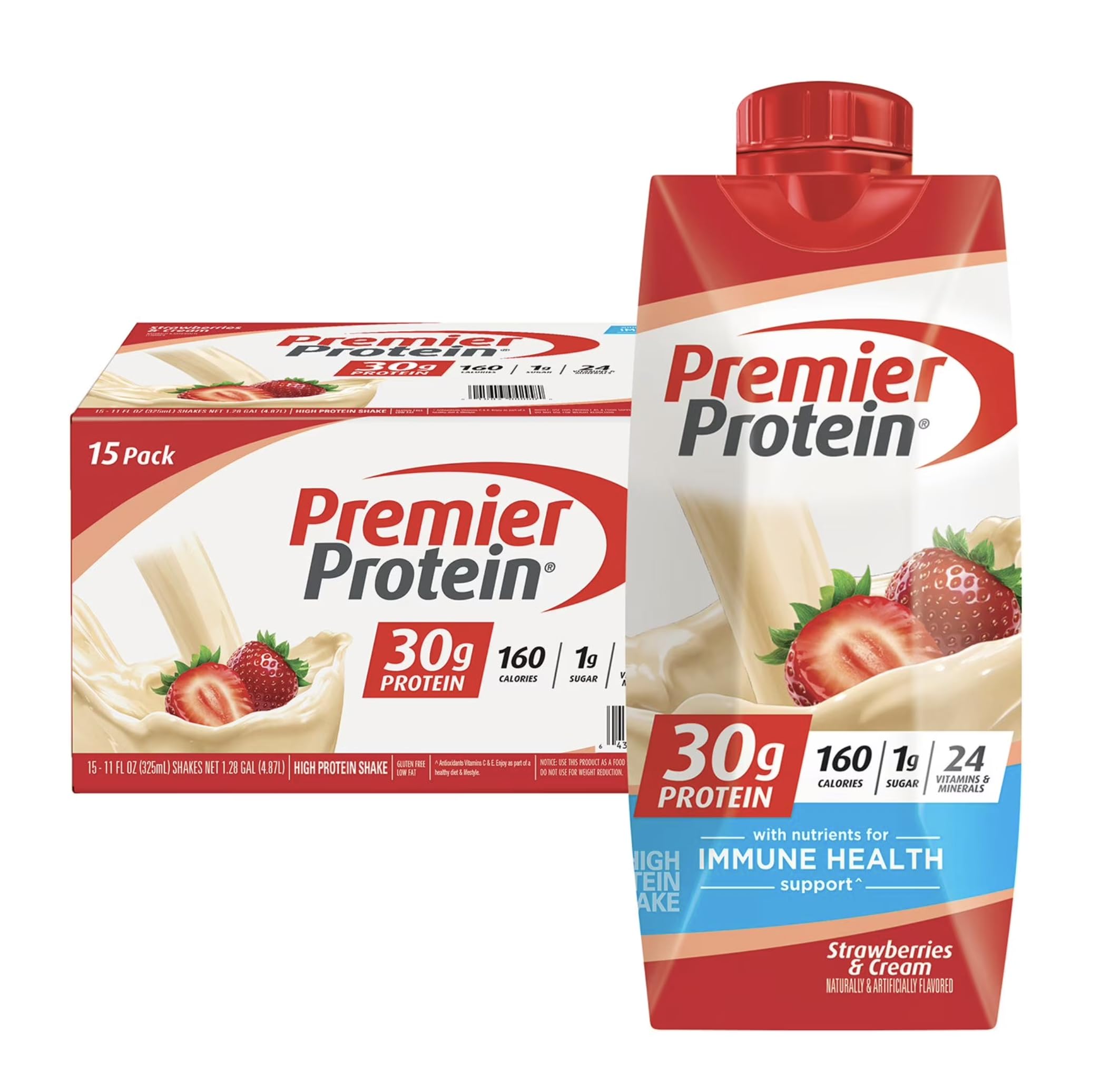 Premier Protein Shake, Liquid, Chocolate Peanut Butter, 30g Protein, Bottle, Gluten Free, 11 fl oz, 12 Pack