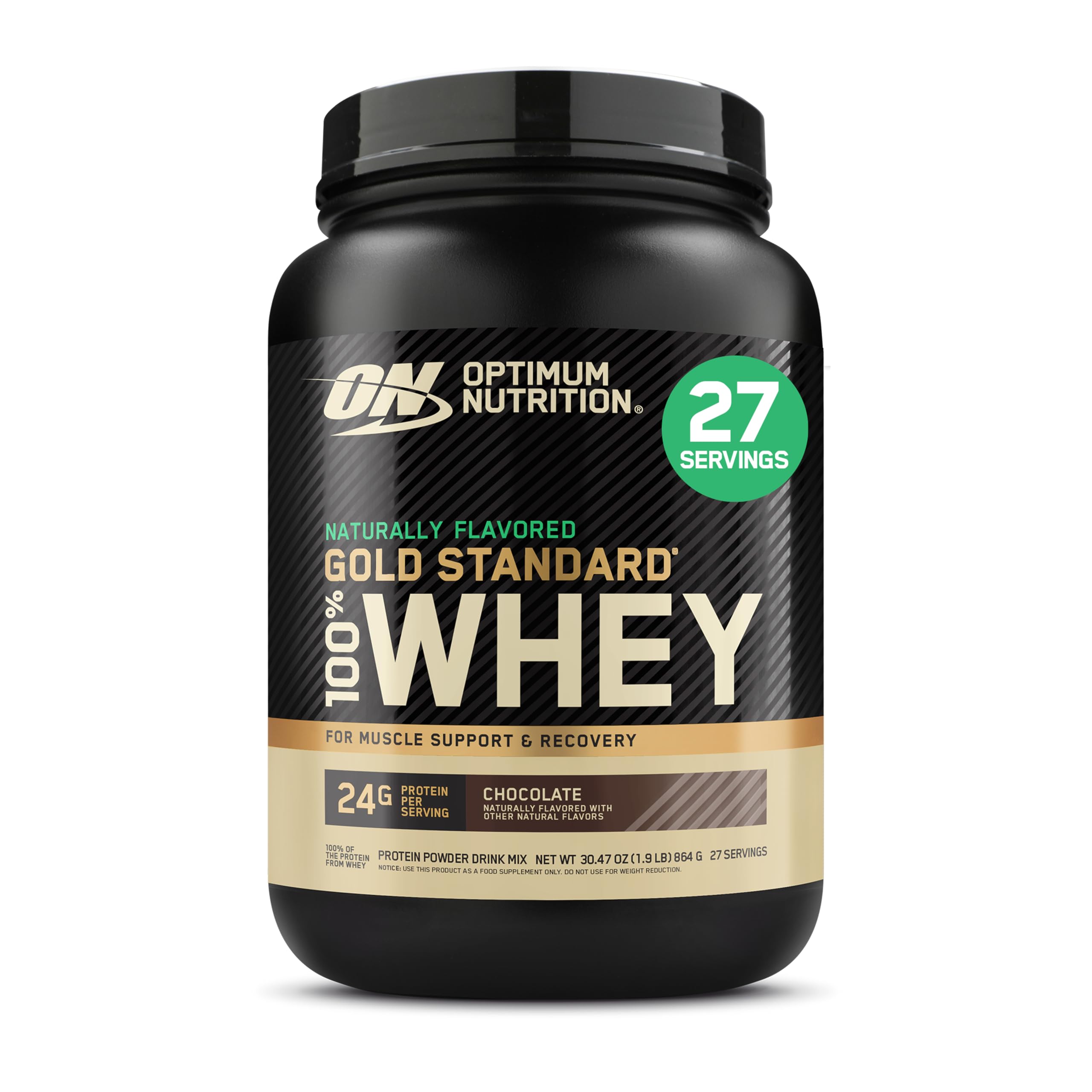 Optimum Nutrition Gold Standard Whey Protein, Double Rich Chocolate, 2 LB
