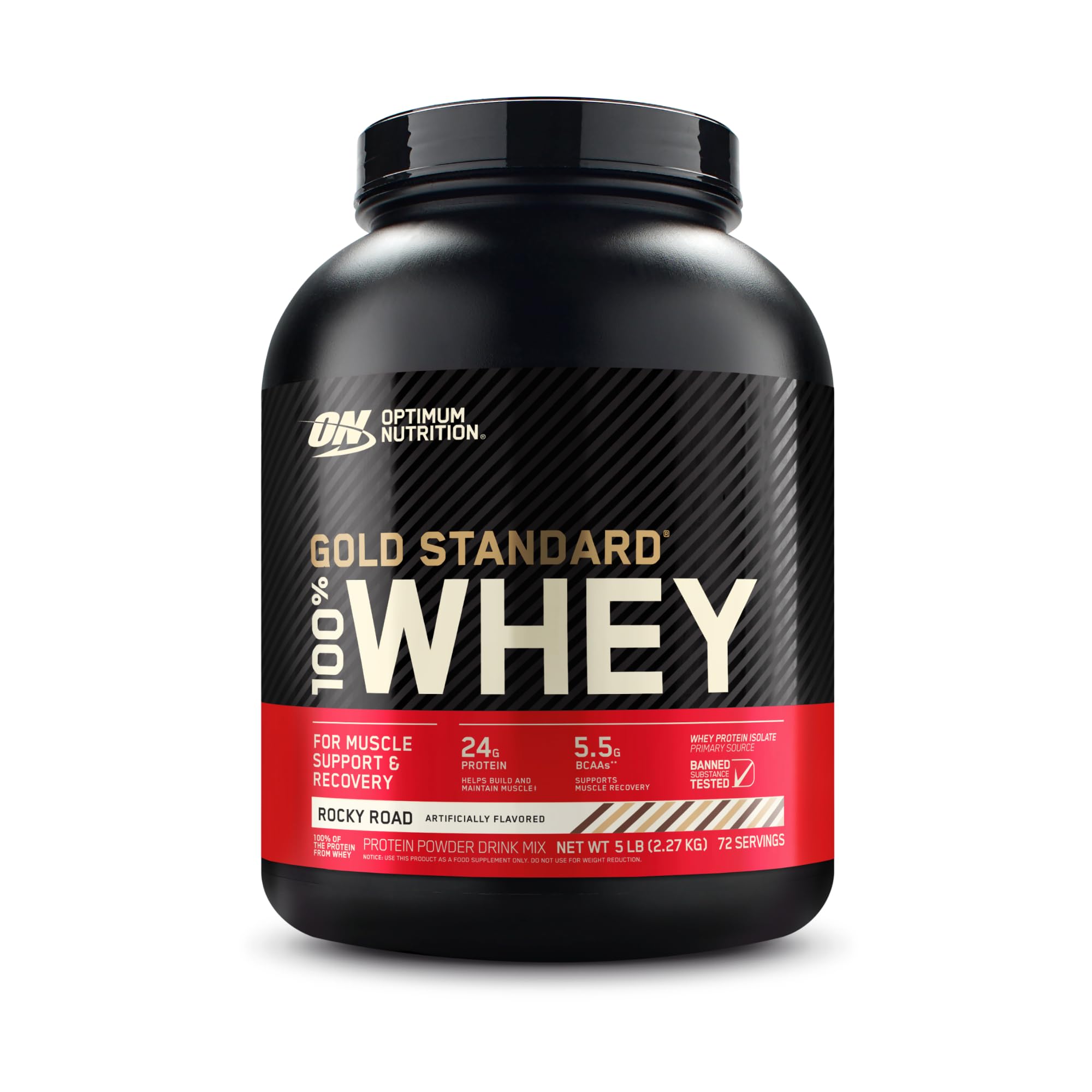 Optimum Nutrition Gold Standard Whey Protein, Double Rich Chocolate, 2 LB