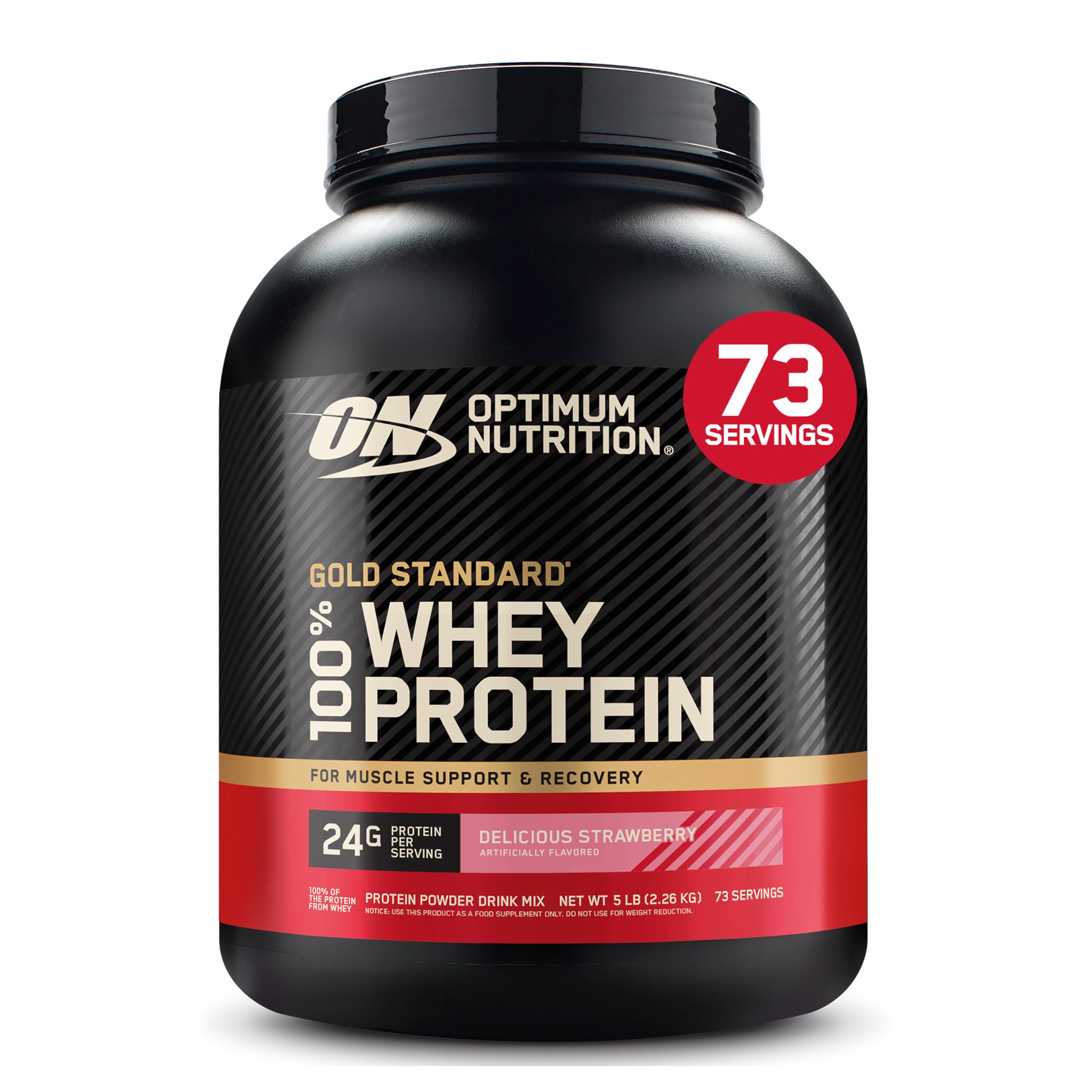 Optimum Nutrition Gold Standard Whey Protein, Double Rich Chocolate, 2 LB