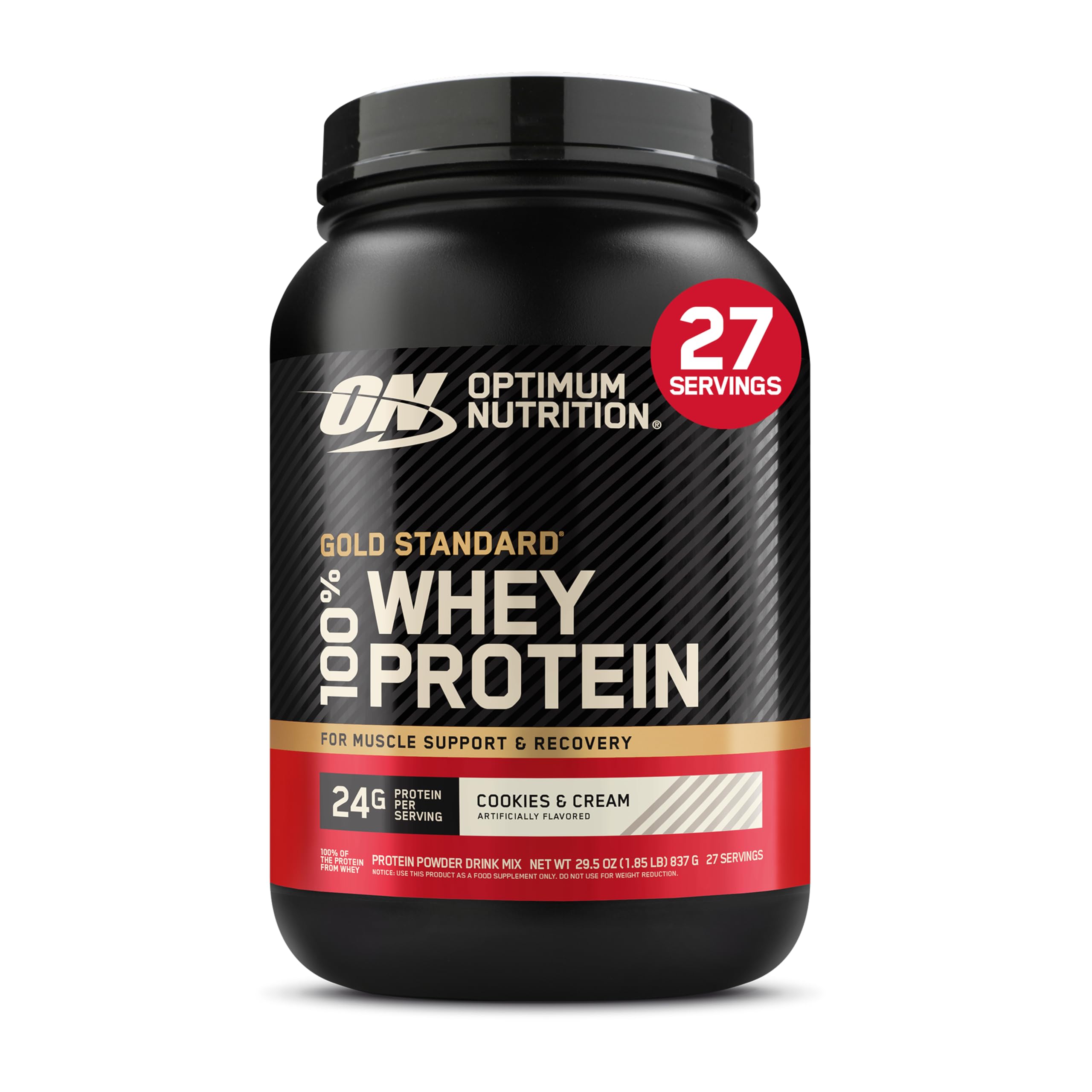 Optimum Nutrition Gold Standard Whey Protein, Double Rich Chocolate, 2 LB
