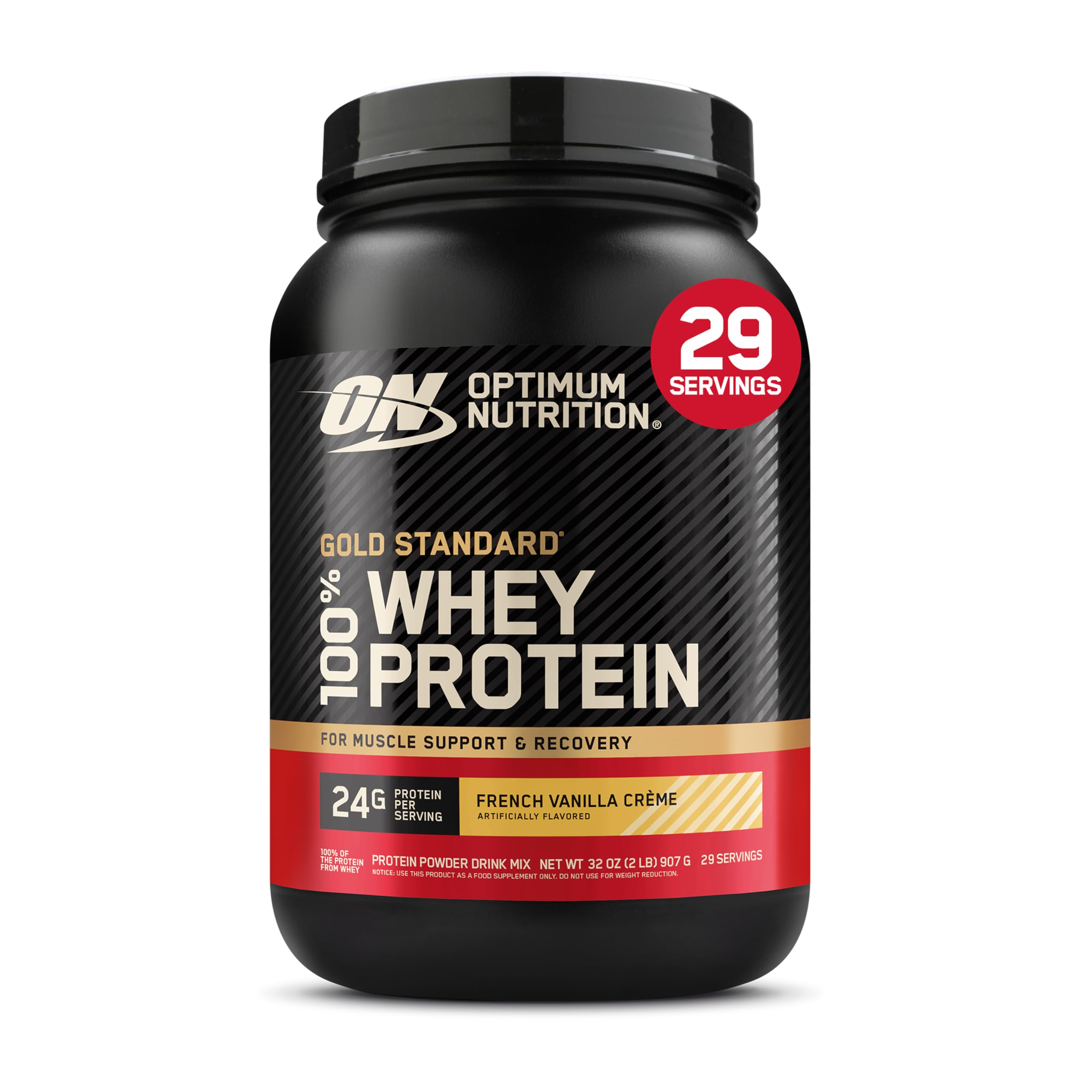 Optimum Nutrition Gold Standard Whey Protein, Double Rich Chocolate, 2 LB