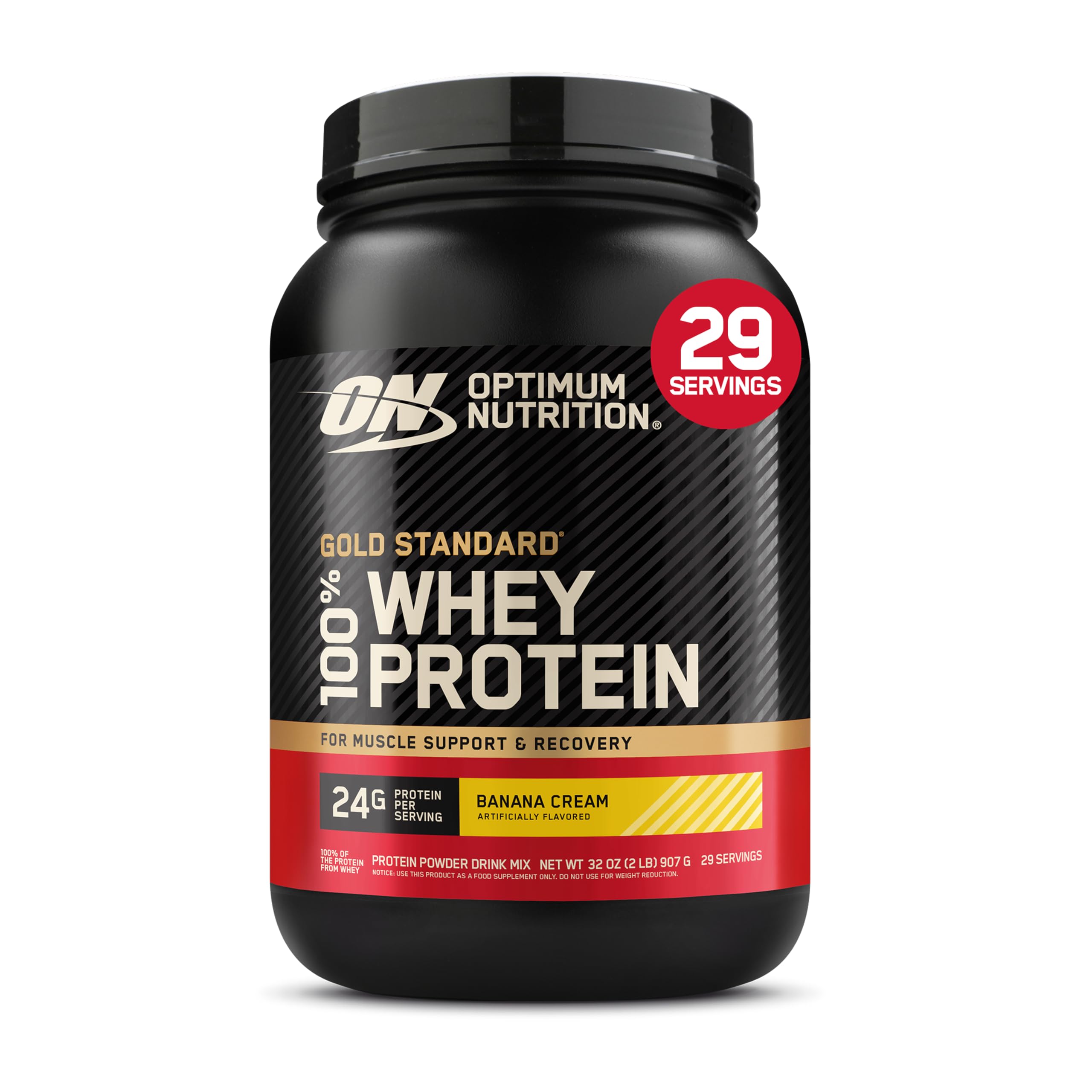 Optimum Nutrition Gold Standard Whey Protein, Double Rich Chocolate, 2 LB