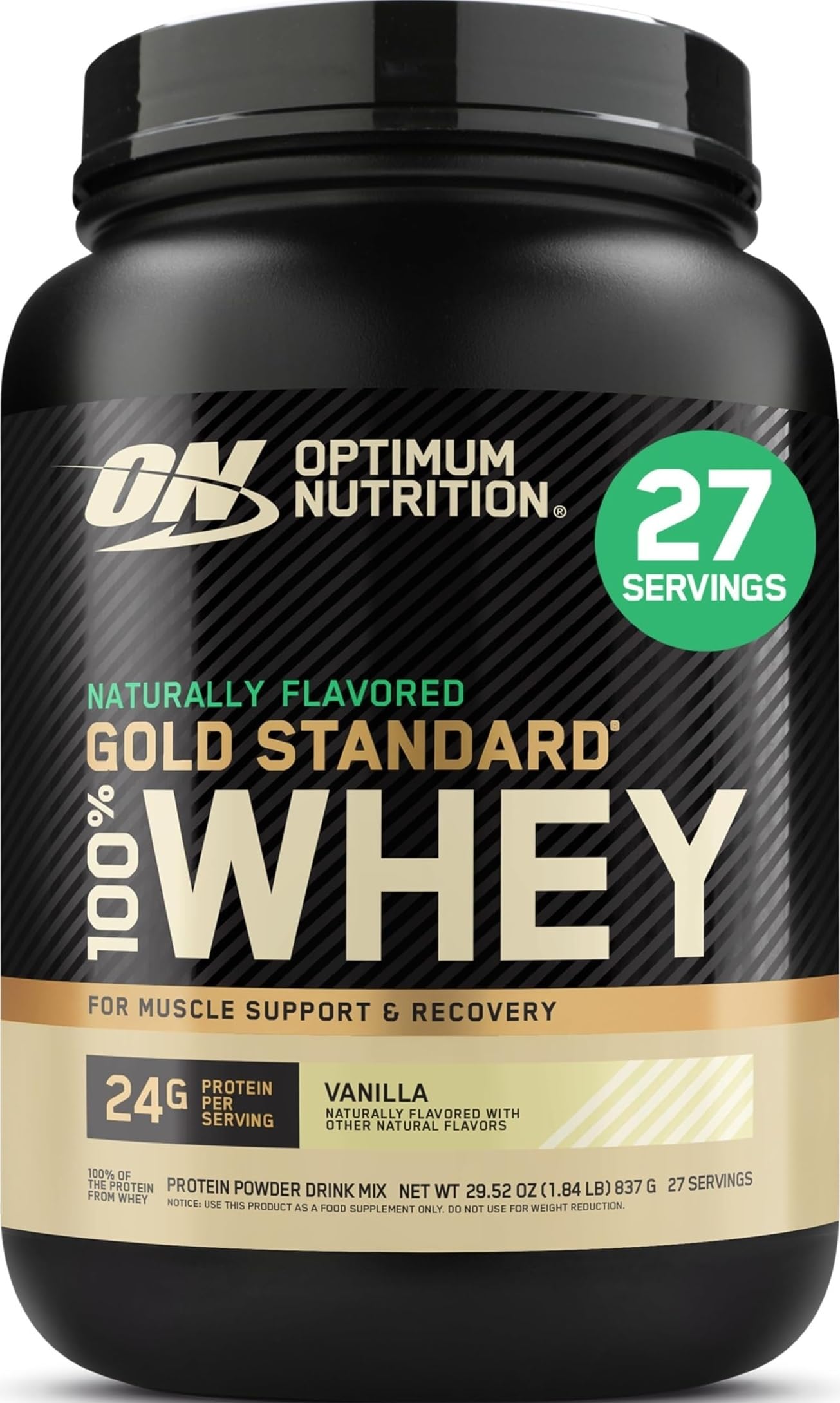 Optimum Nutrition Gold Standard Whey Protein, Double Rich Chocolate, 2 LB