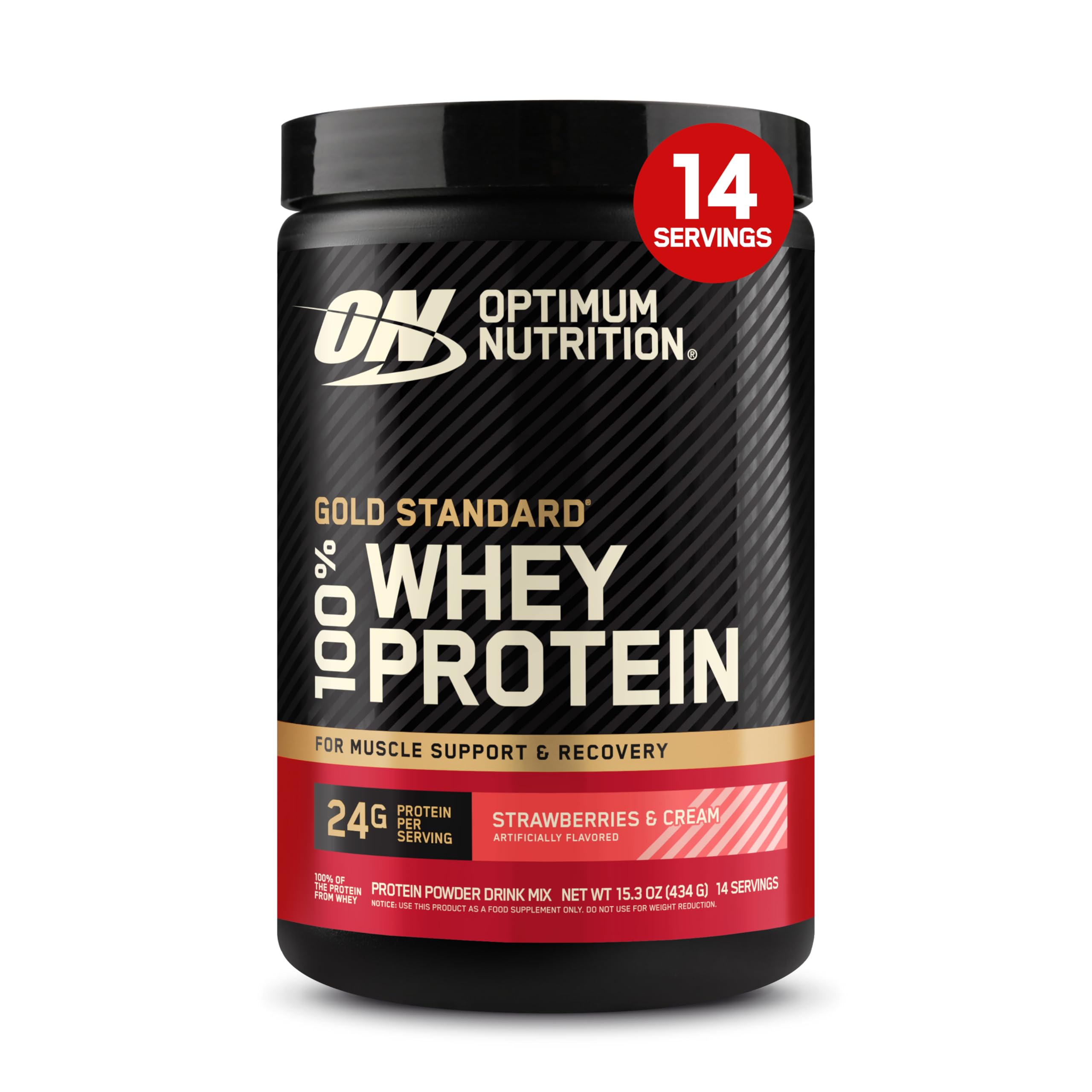 Optimum Nutrition Gold Standard Whey Protein, Double Rich Chocolate, 2 LB