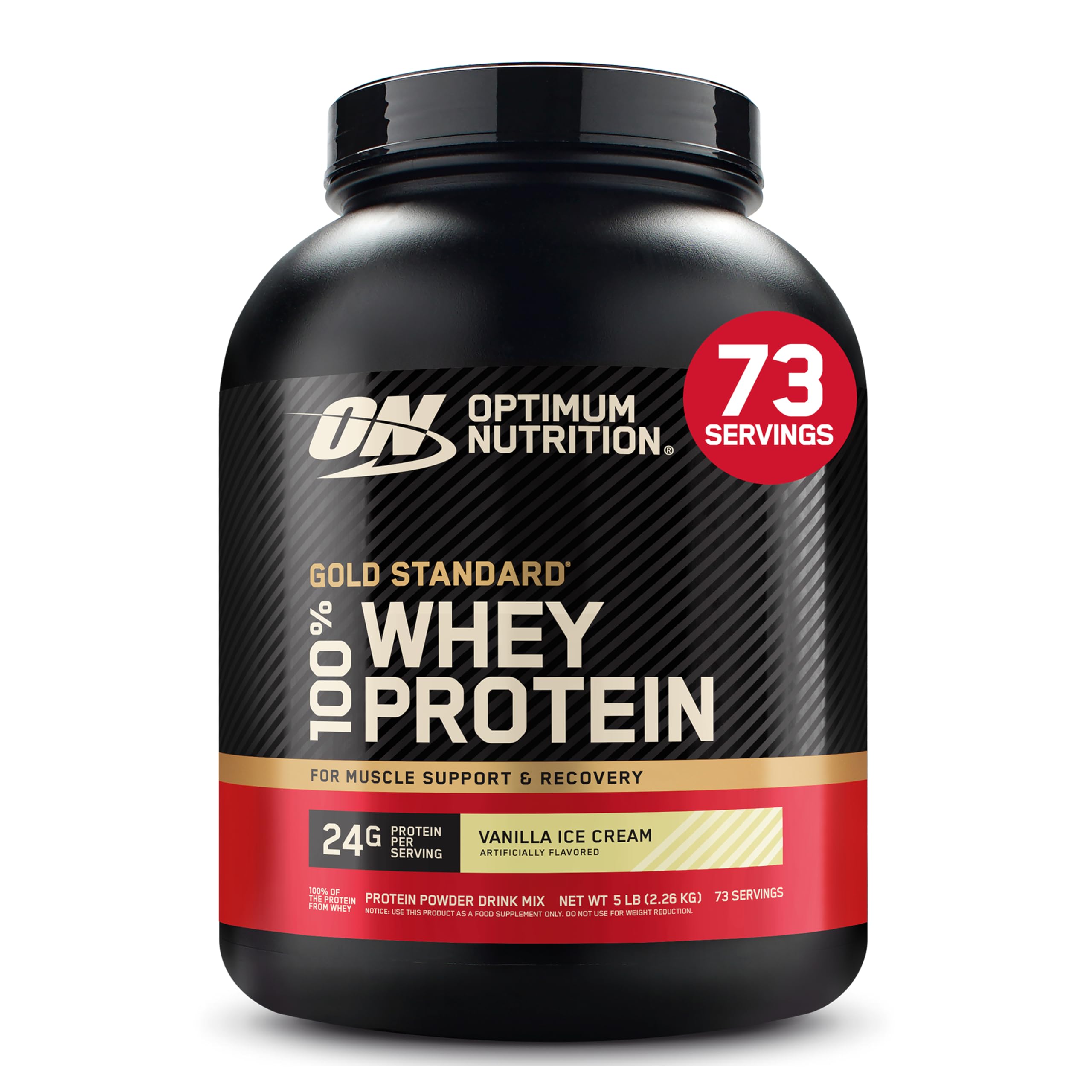 Optimum Nutrition Gold Standard Whey Protein, Double Rich Chocolate, 2 LB