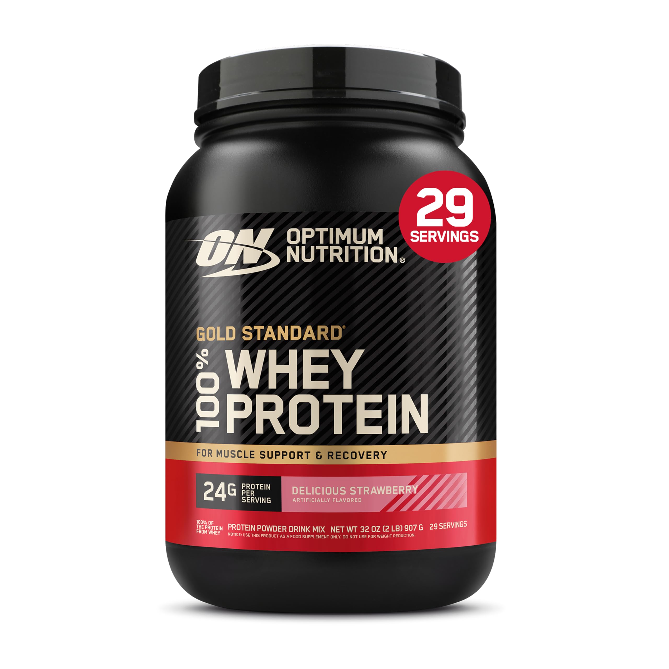 Optimum Nutrition Gold Standard Whey Protein, Double Rich Chocolate, 2 LB