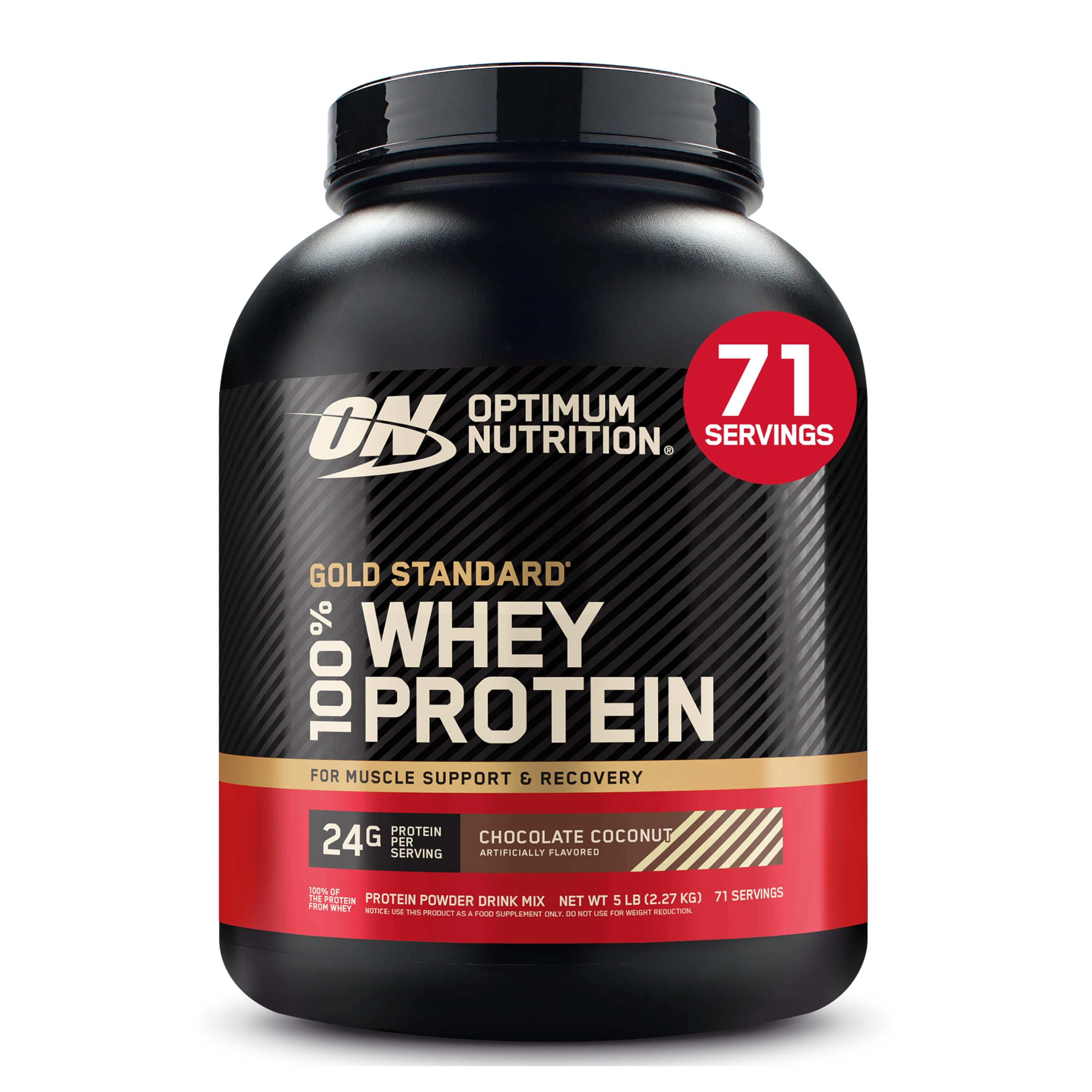 Optimum Nutrition Gold Standard Whey Protein, Double Rich Chocolate, 2 LB