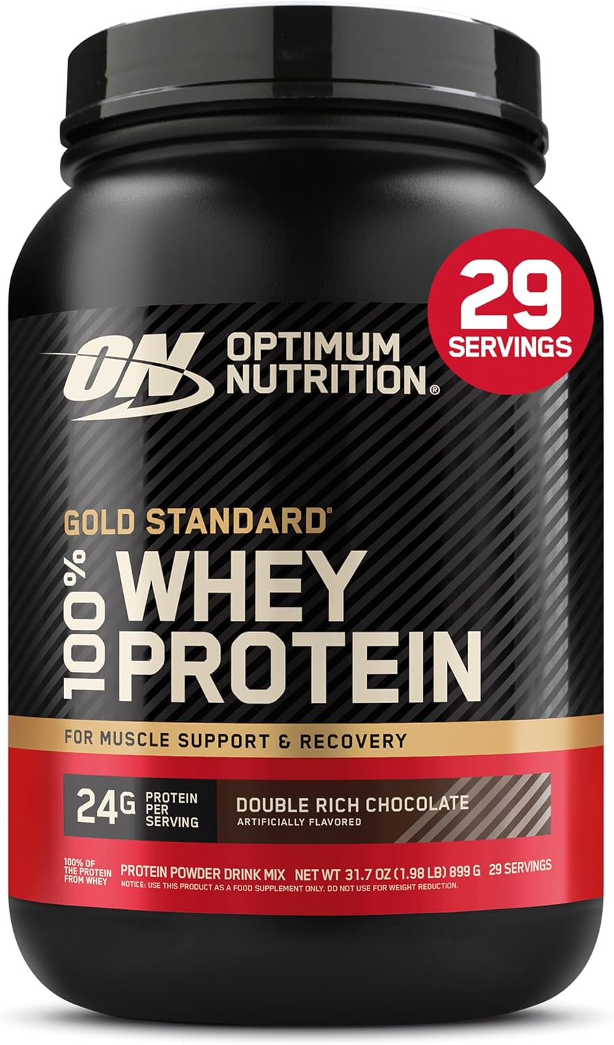 Optimum Nutrition Gold Standard Whey Protein, Double Rich Chocolate, 2 LB
