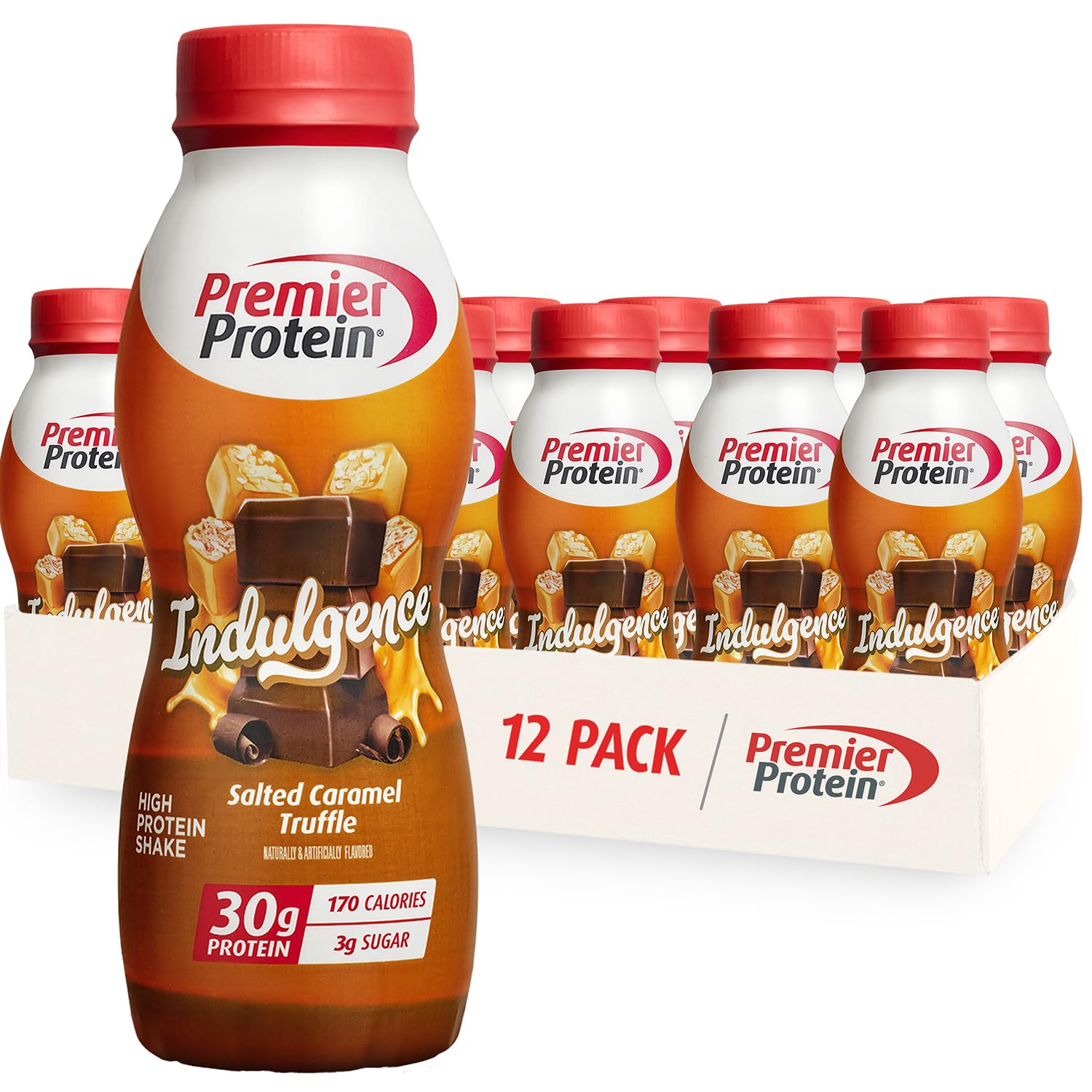 Premier Protein INDULGENCE 30g Shake, White Chocolate Raspberry, 12 Pack