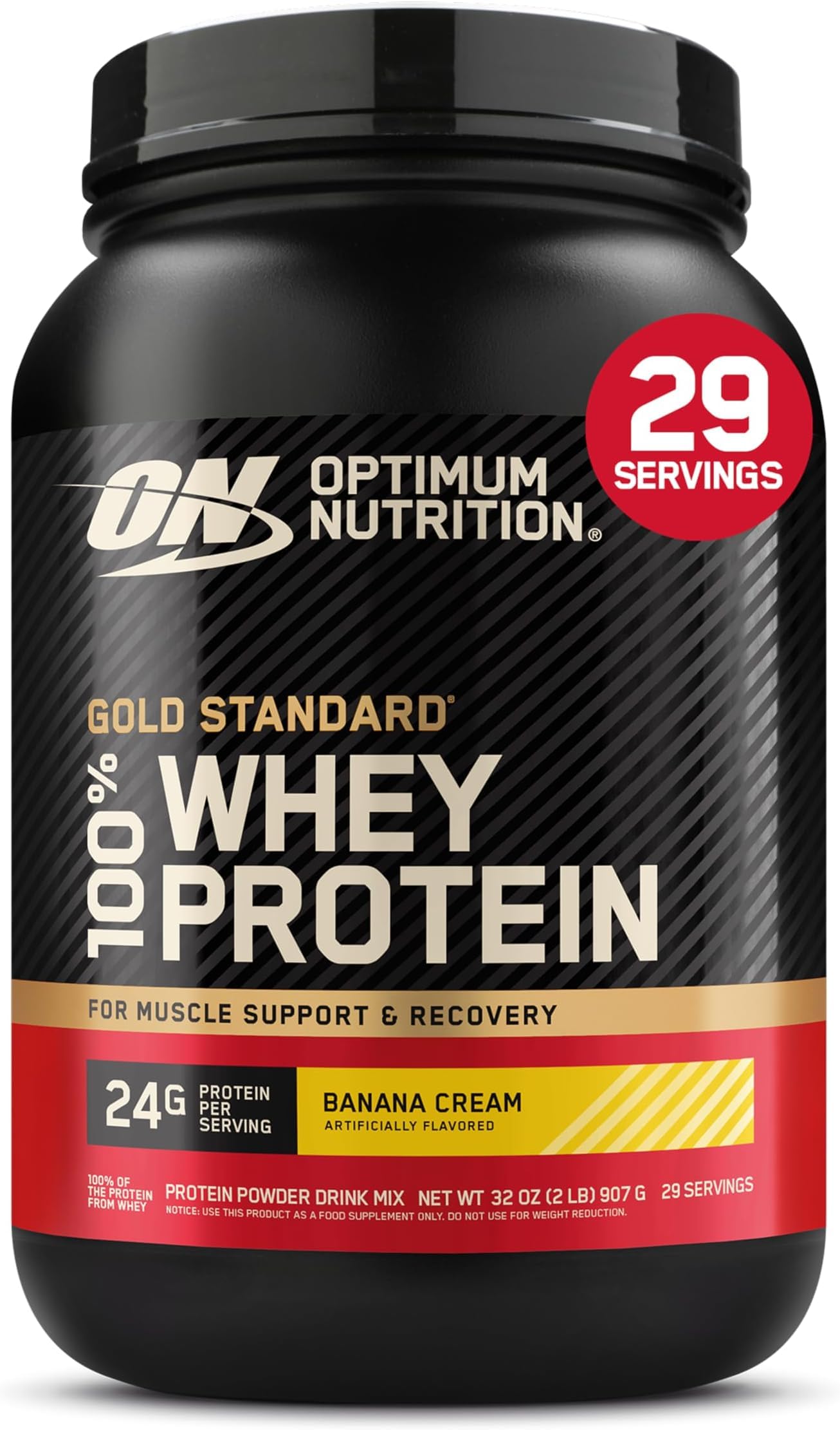 Optimum Nutrition Gold Standard Whey Protein, Double Rich Chocolate, 2 LB