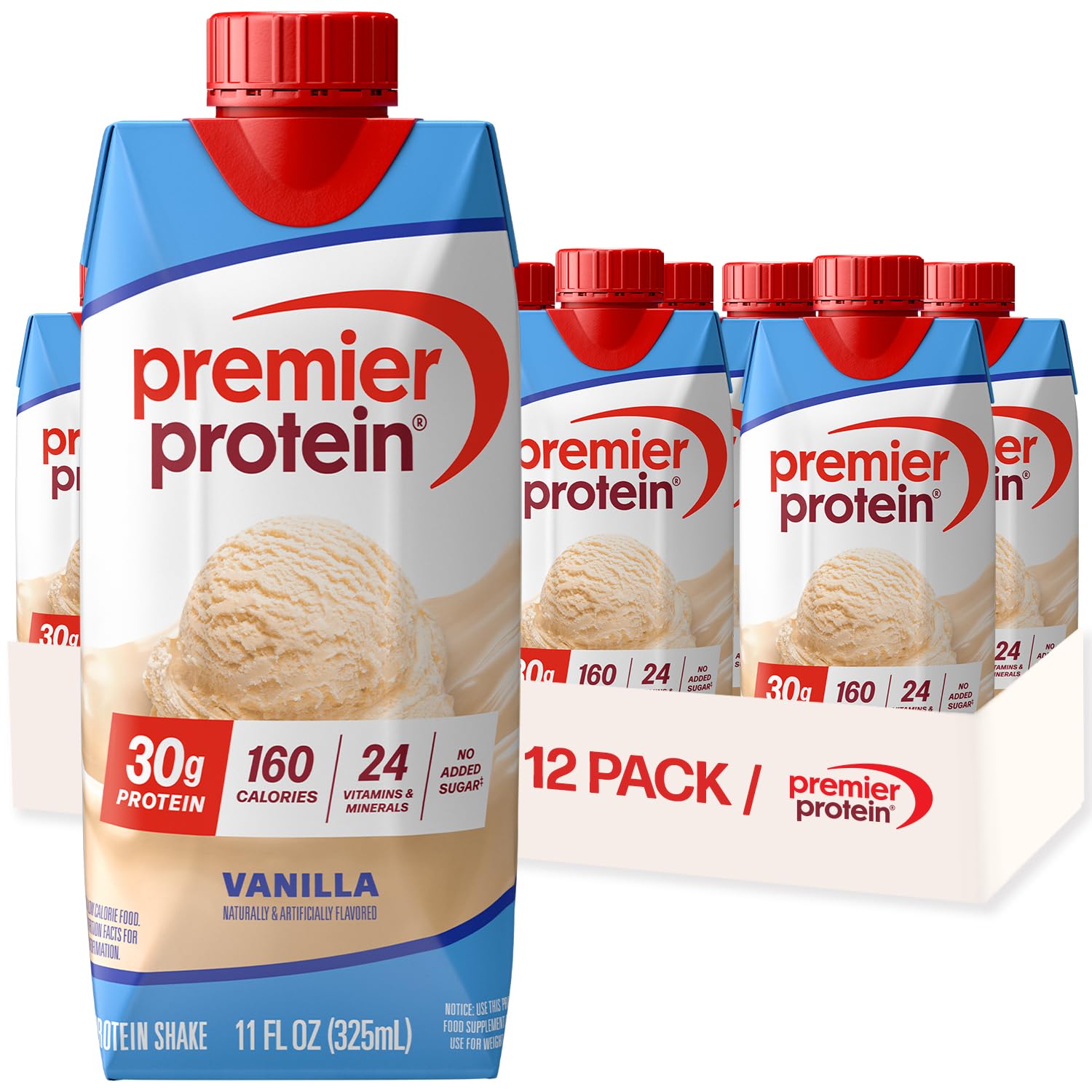 Premier Protein Shake, Liquid, Chocolate Peanut Butter, 30g Protein, Bottle, Gluten Free, 11 fl oz, 12 Pack