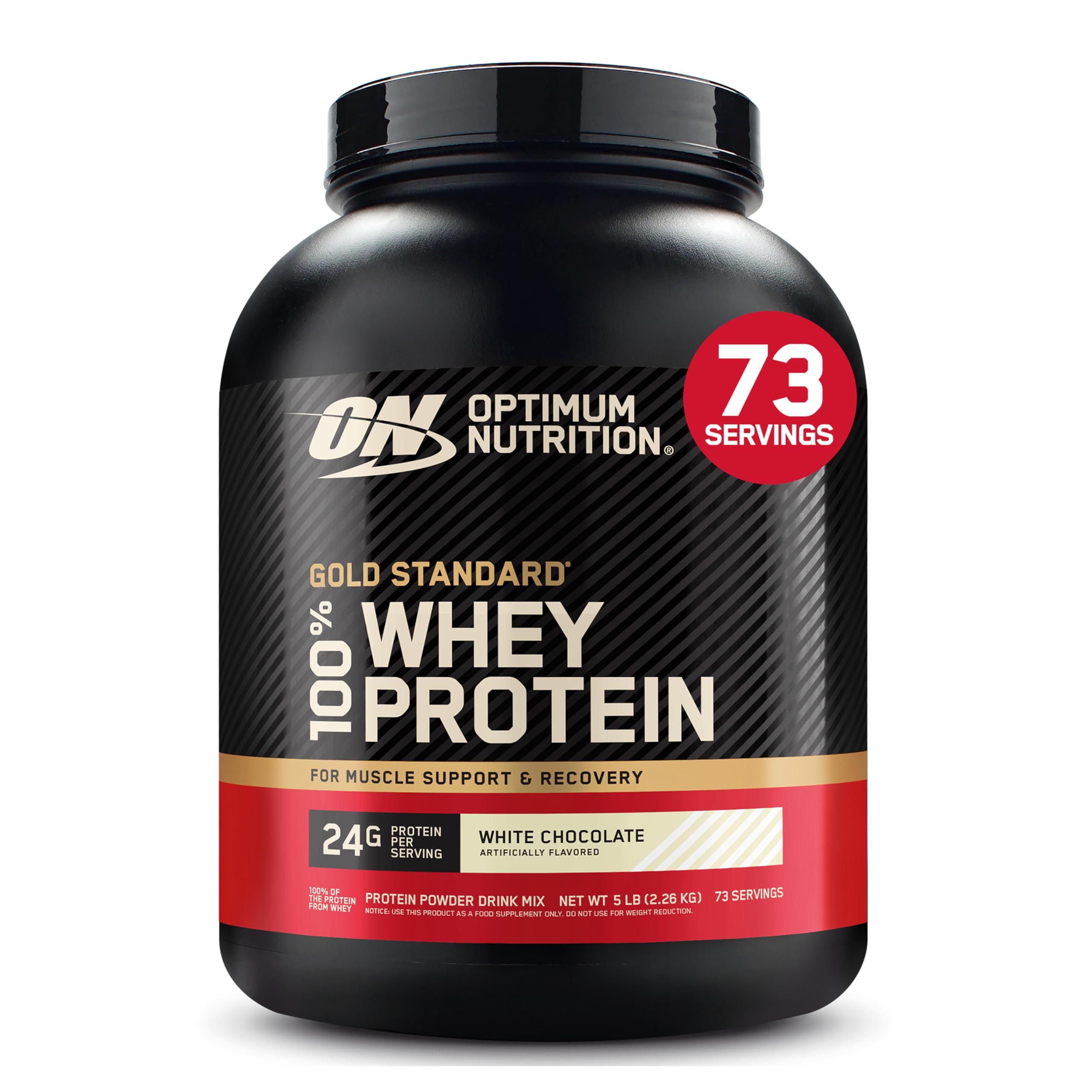 Optimum Nutrition Gold Standard Whey Protein, Double Rich Chocolate, 2 LB