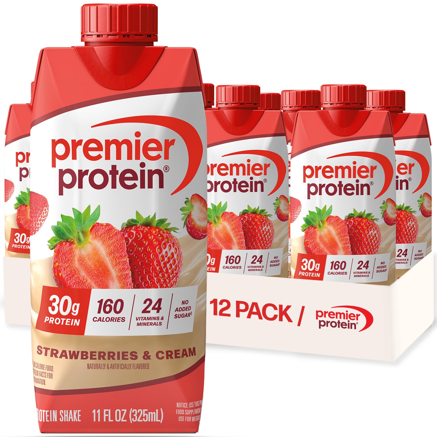 Premier Protein Shake, Liquid, Chocolate Peanut Butter, 30g Protein, Bottle, Gluten Free, 11 fl oz, 12 Pack