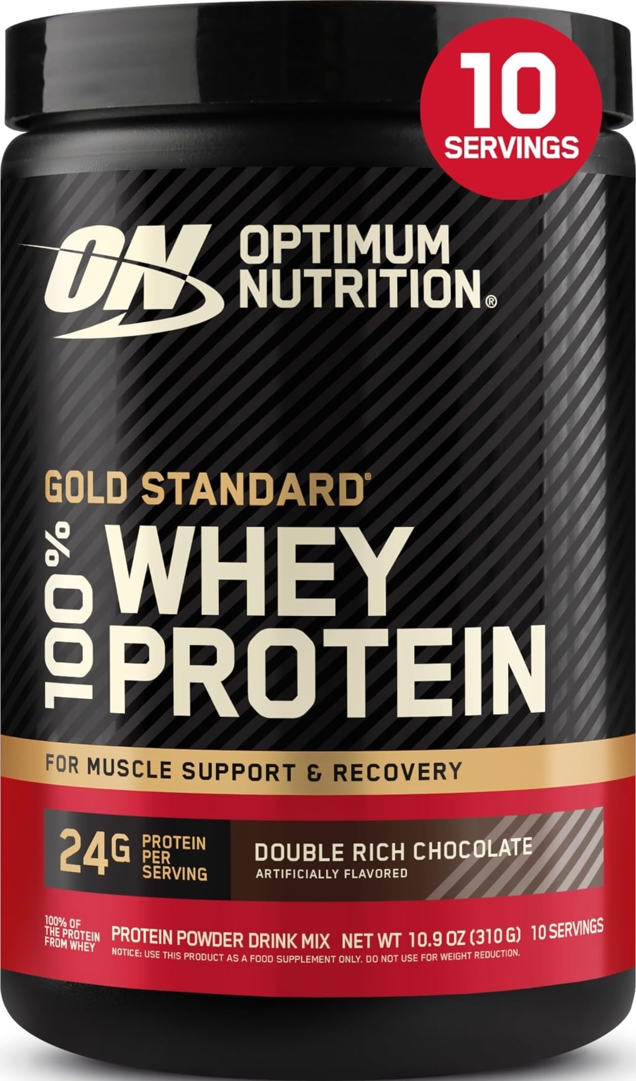 Optimum Nutrition Gold Standard Whey Protein, Double Rich Chocolate, 2 LB