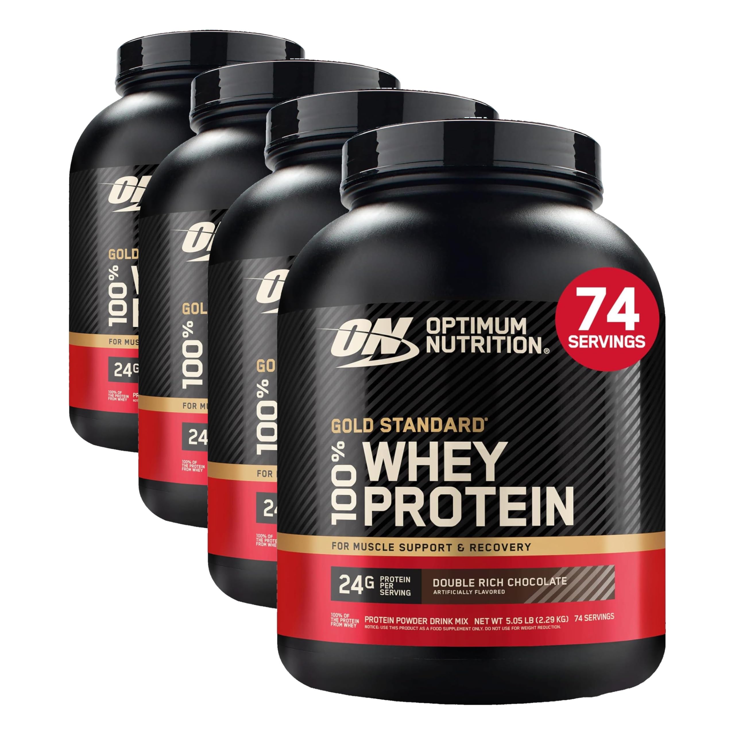 Optimum Nutrition Gold Standard Whey Protein, Double Rich Chocolate, 2 LB