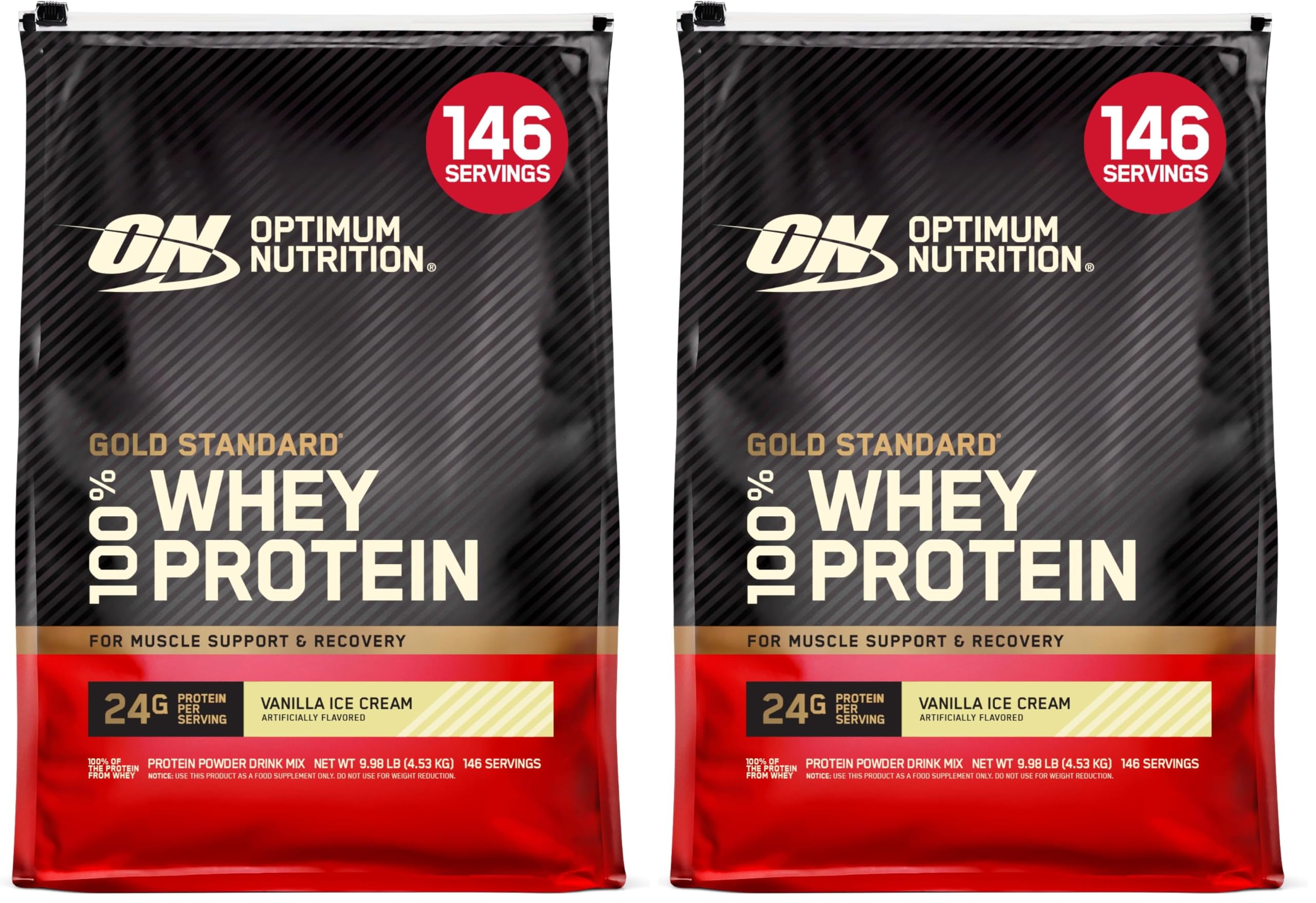 Optimum Nutrition Gold Standard Whey Protein, Double Rich Chocolate, 2 LB