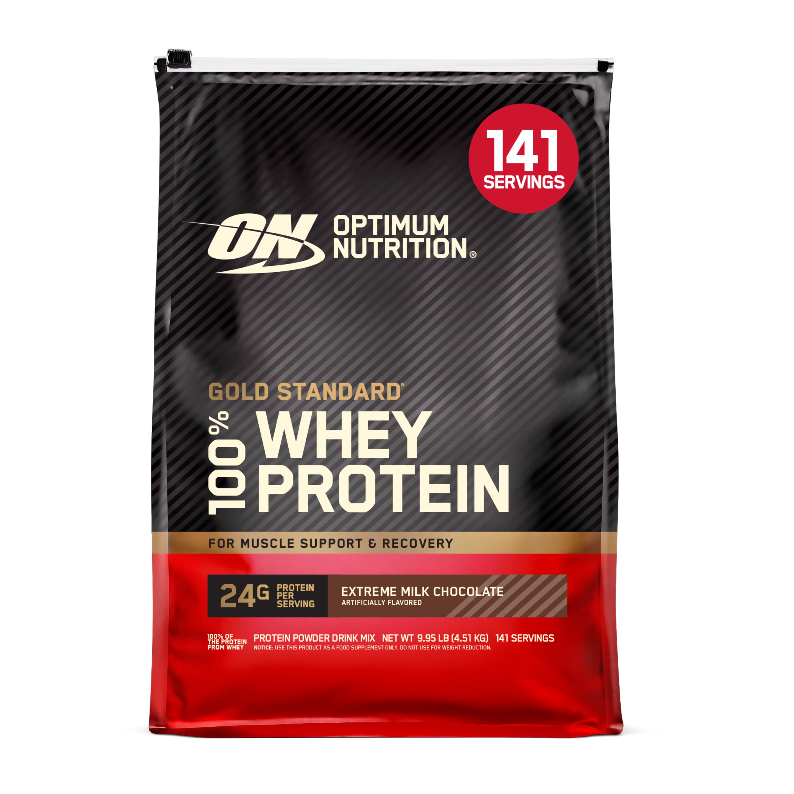 Optimum Nutrition Gold Standard Whey Protein, Double Rich Chocolate, 2 LB