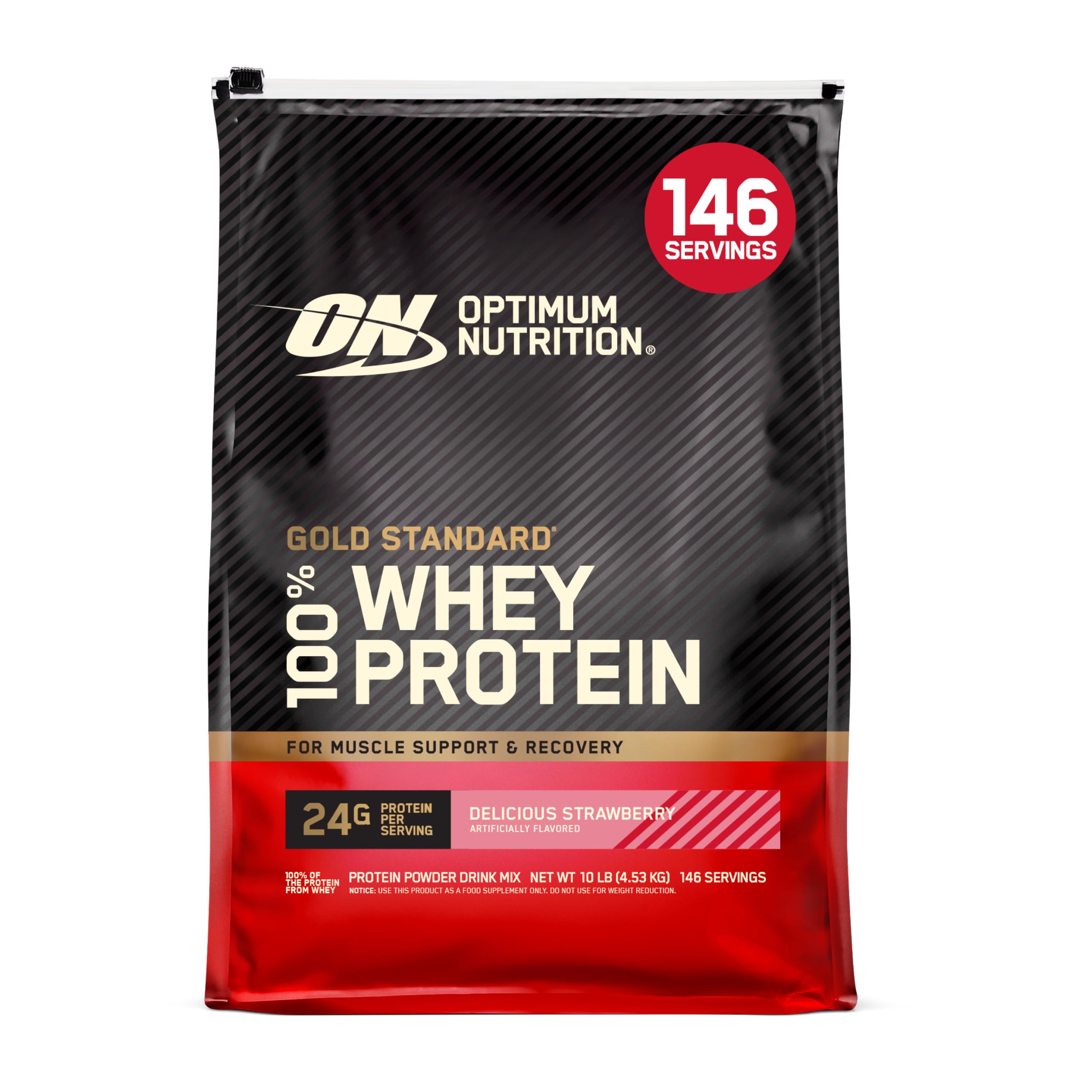 Optimum Nutrition Gold Standard Whey Protein, Double Rich Chocolate, 2 LB