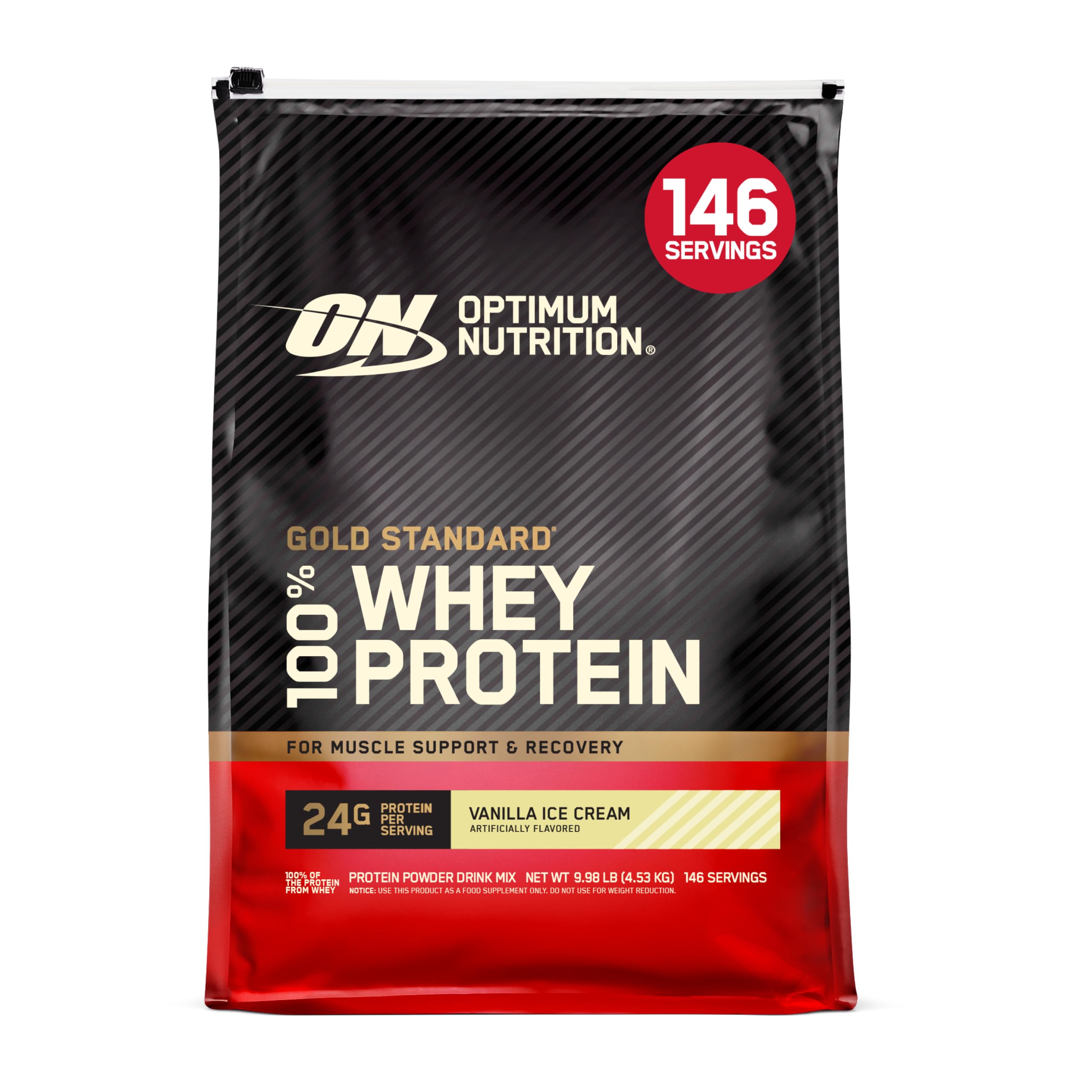 Optimum Nutrition Gold Standard Whey Protein, Double Rich Chocolate, 2 LB