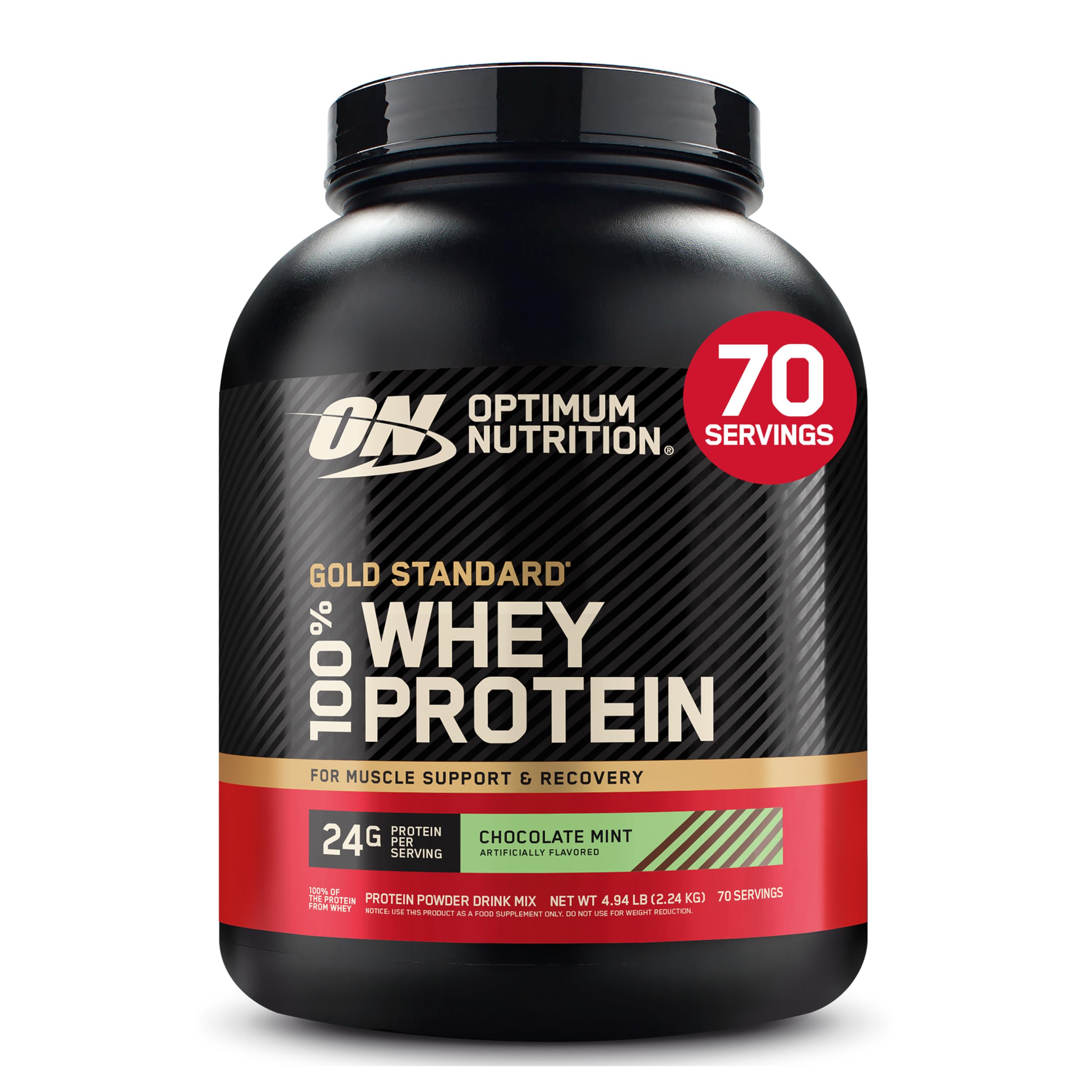Optimum Nutrition Gold Standard Whey Protein, Double Rich Chocolate, 2 LB