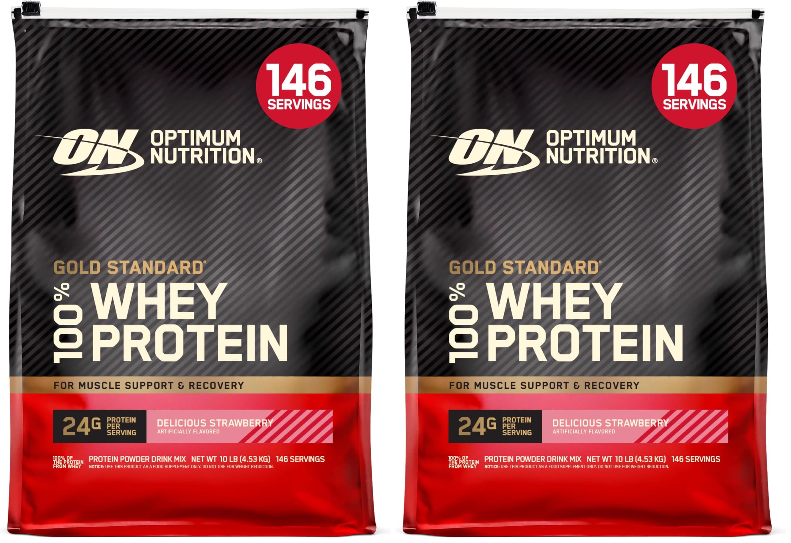 Optimum Nutrition Gold Standard Whey Protein, Double Rich Chocolate, 2 LB
