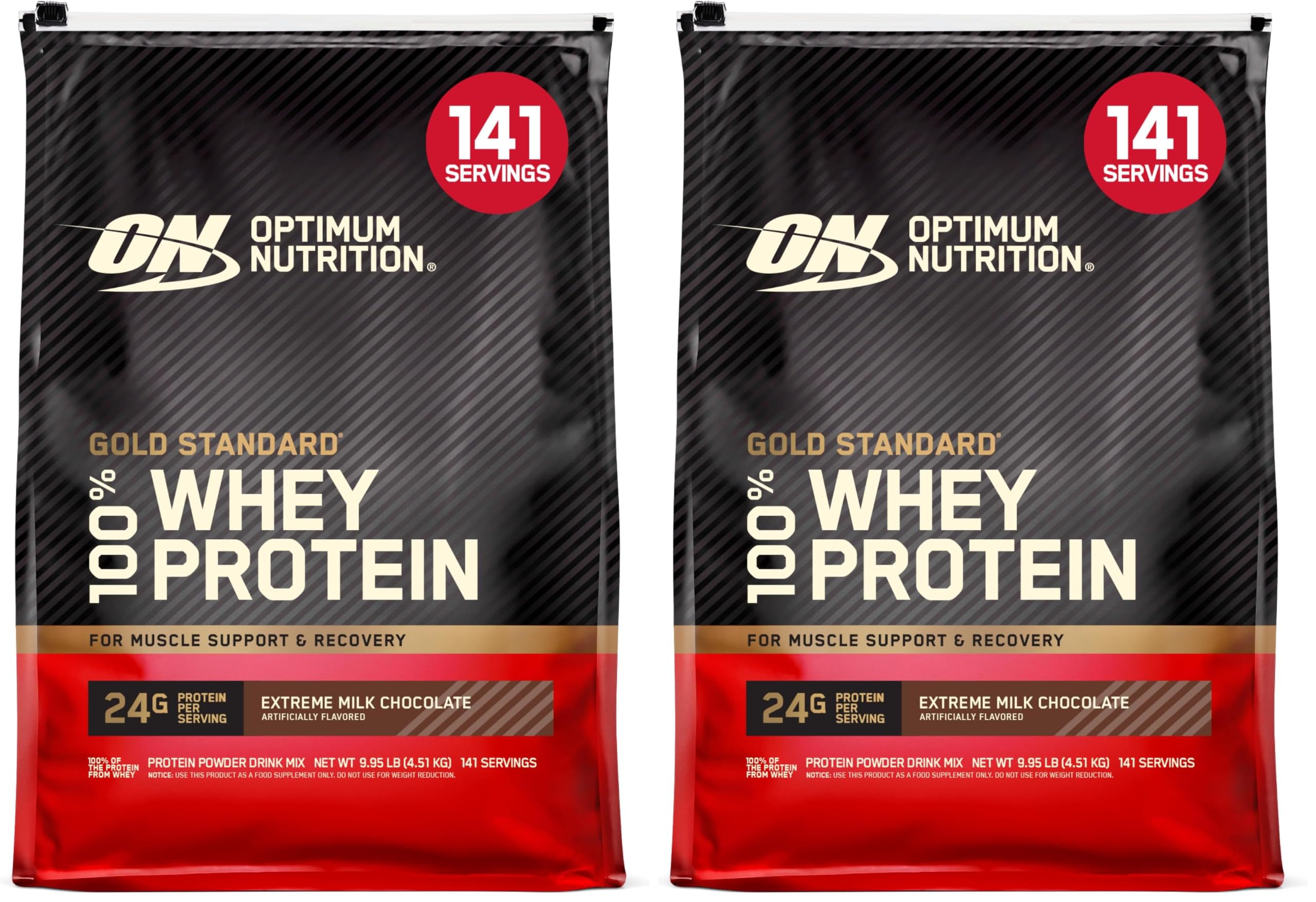 Optimum Nutrition Gold Standard Whey Protein, Double Rich Chocolate, 2 LB
