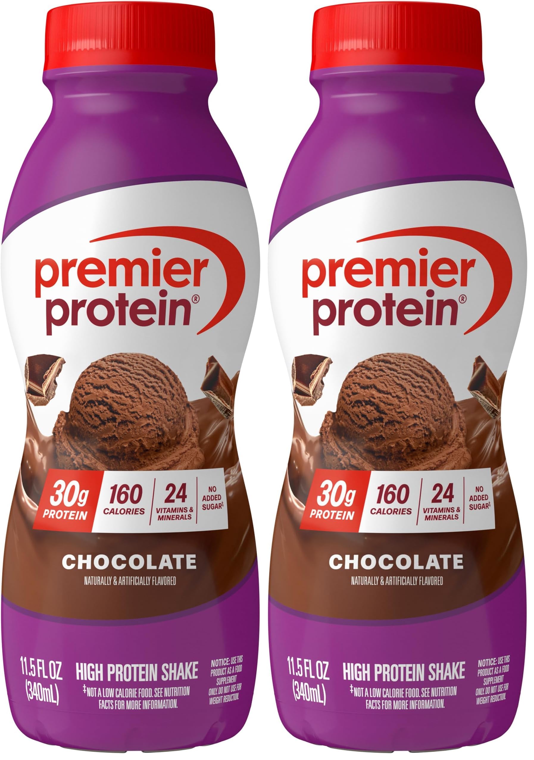 Premier Protein 30g High Protein Shake, Chocolate, 12 Pack