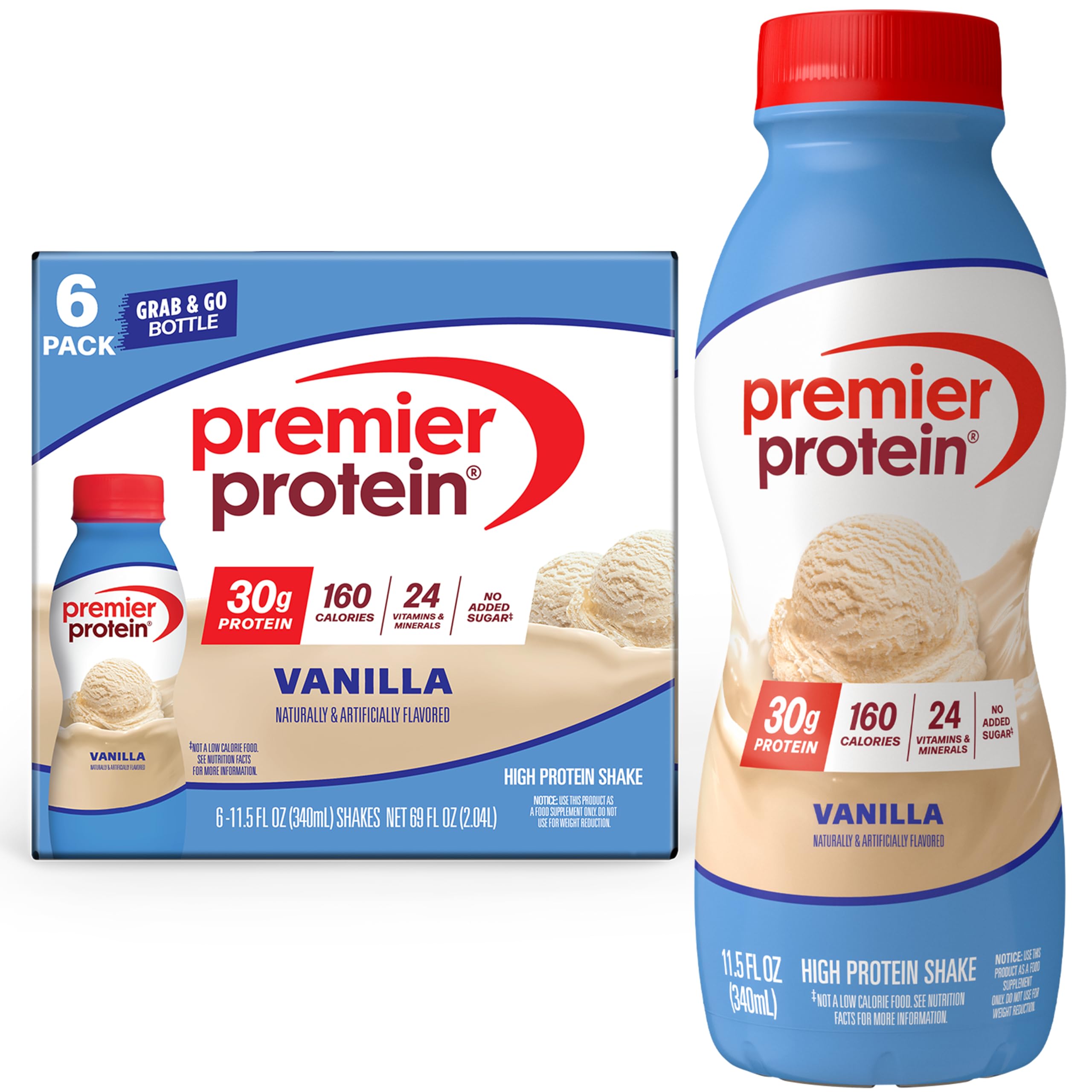Premier Protein 30g High Protein Shake, Chocolate, 12 Pack