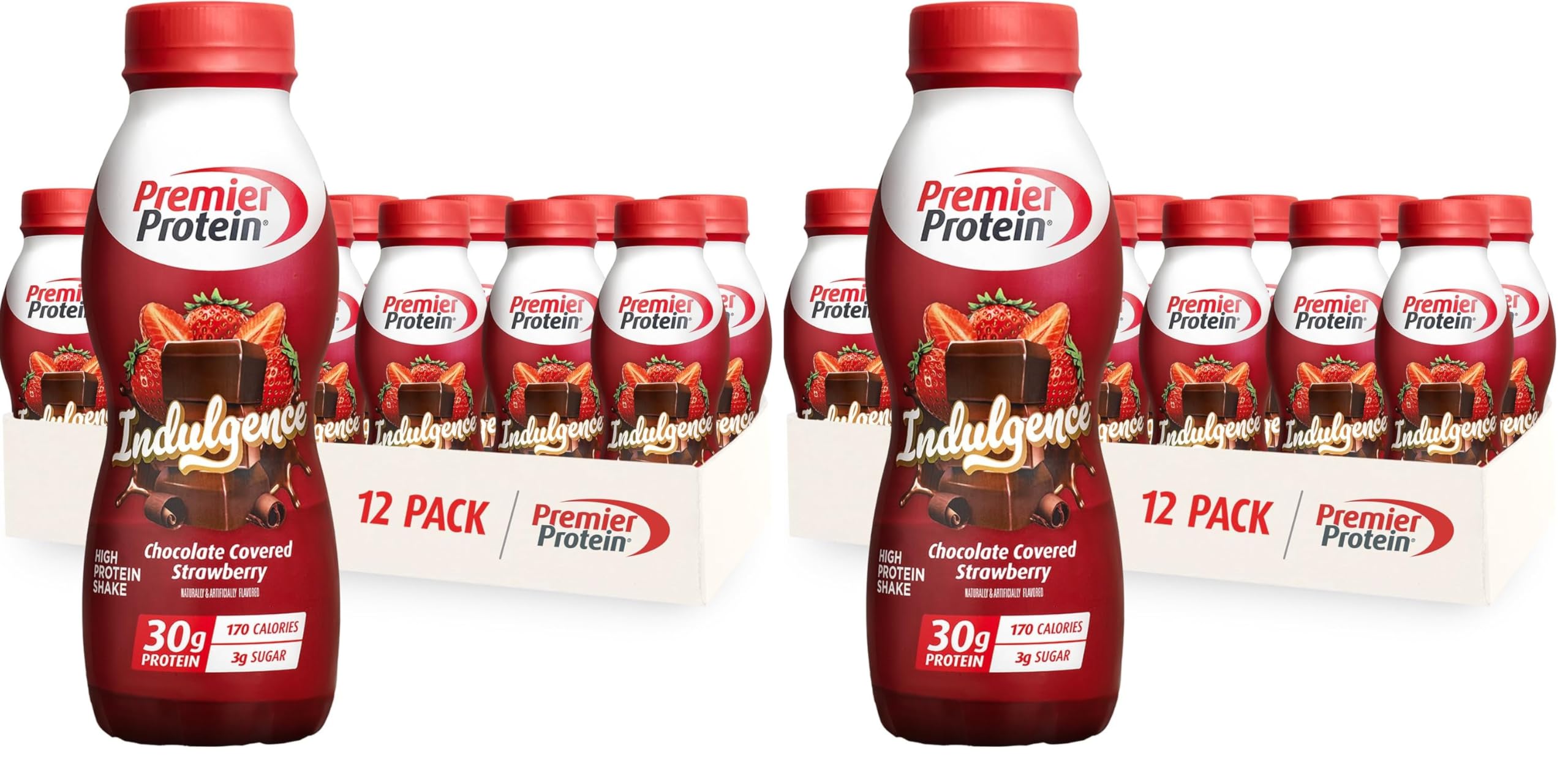 Premier Protein INDULGENCE 30g Shake, White Chocolate Raspberry, 12 Pack